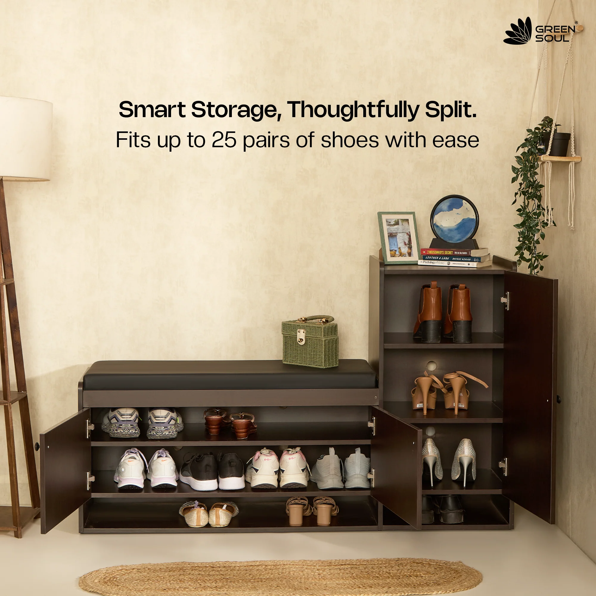 Fortuna 2+1 Door Engineered Wood Shoe Rack - Image 13