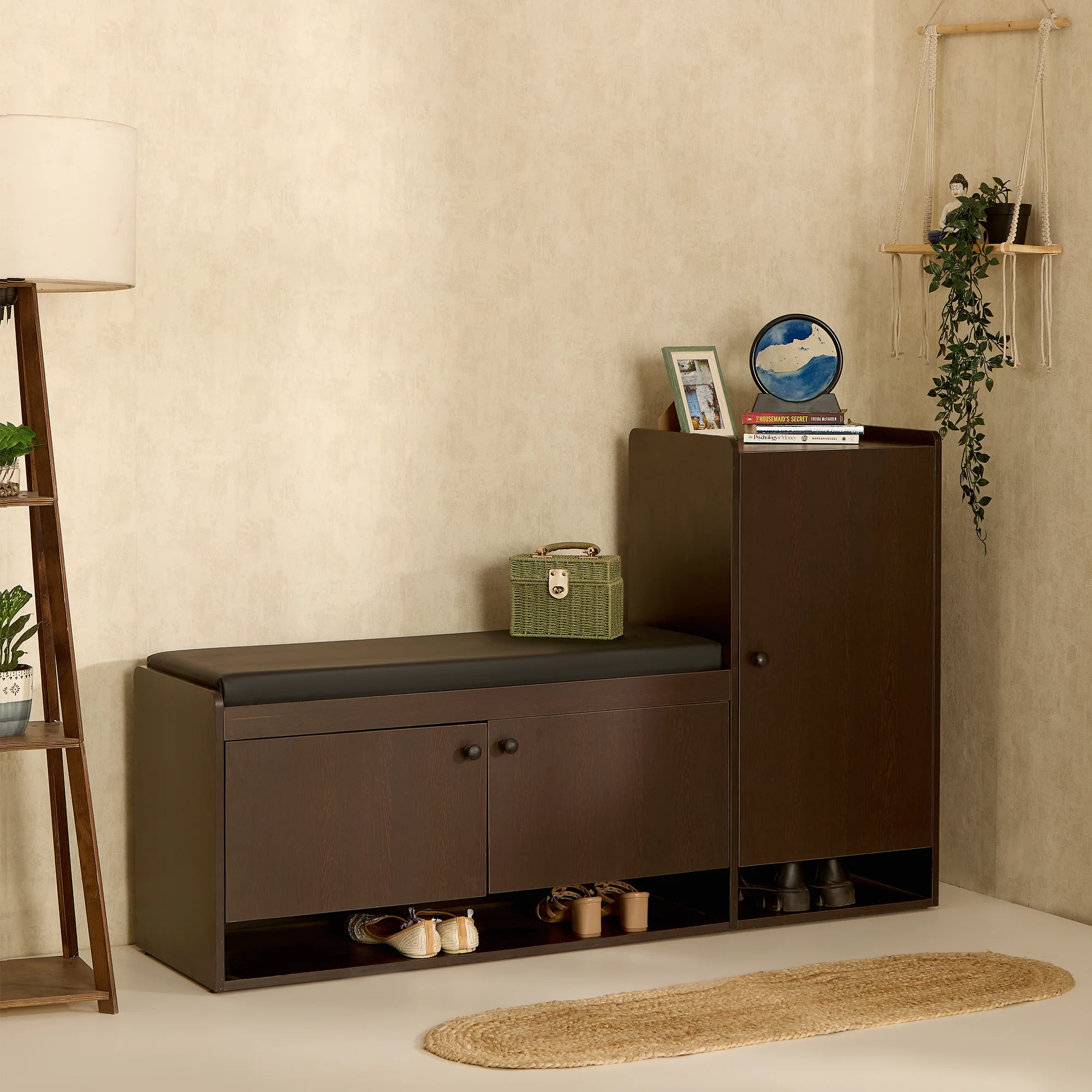 Fortuna 2+1 Door Engineered Wood Shoe Rack - Image 4