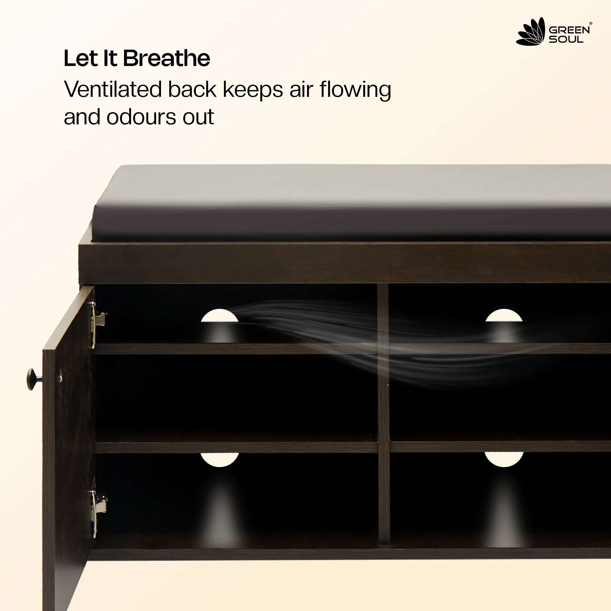 Fortuna 2 Door Shoe Rack with Seating 6 Shelves, 2 Doors Stores up to 12 Pair of Shoes - Image 26