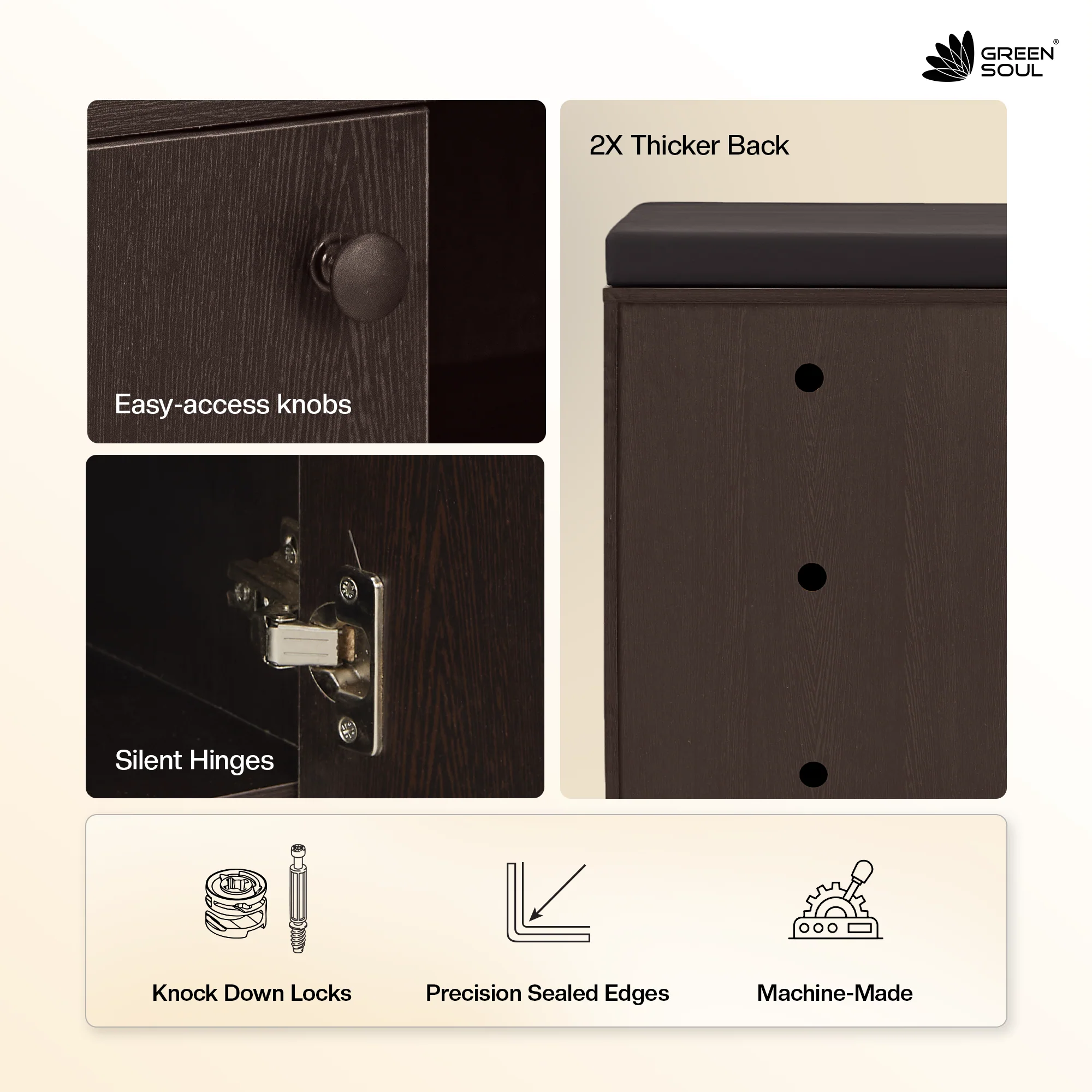 Fortuna 3 Door Engineered Wood Shoe Rack - Image 16