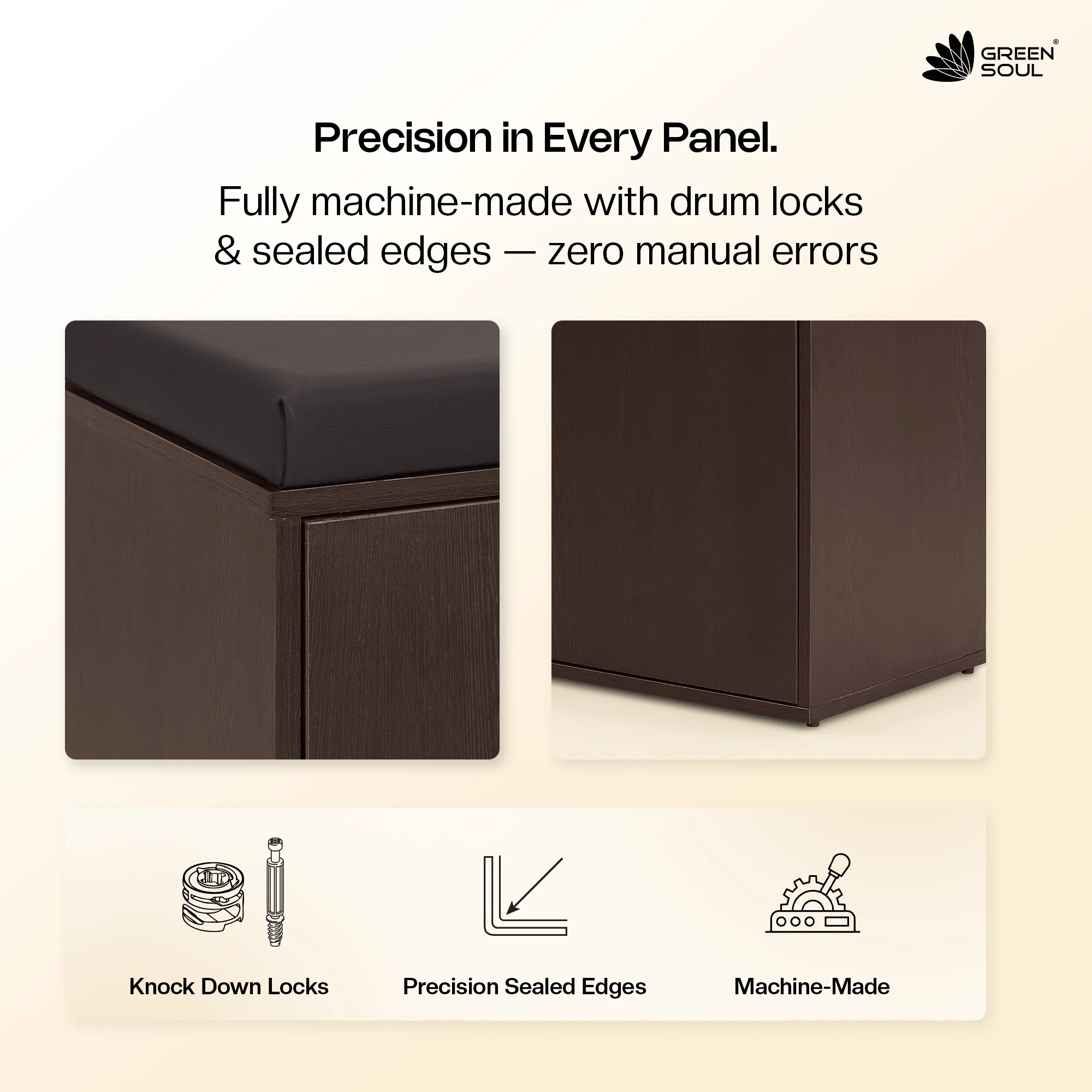 Fortuna 3 Door Engineered Wood Shoe Rack - Image 5