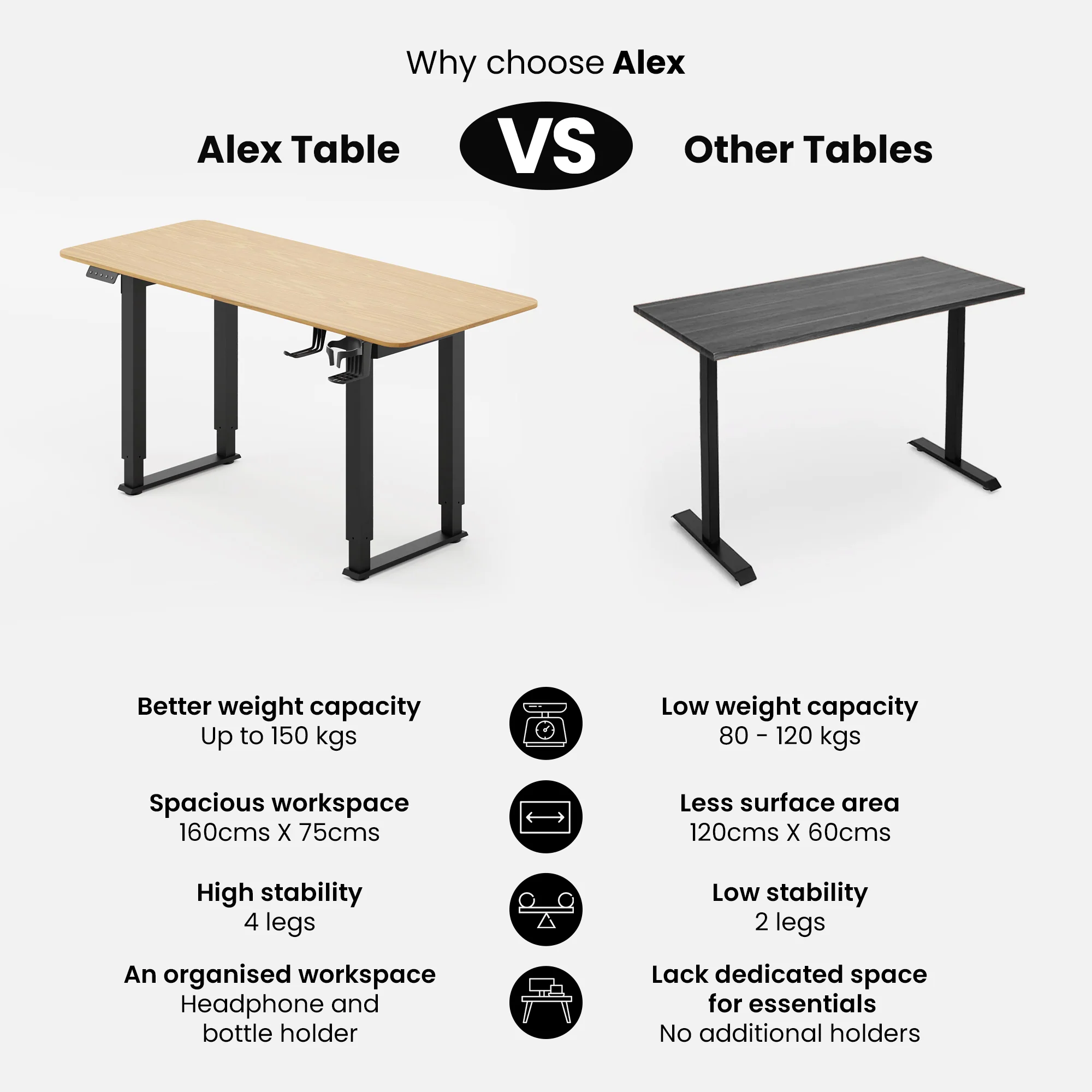 Green Soul Alex Height Adjustable Table - Image 6