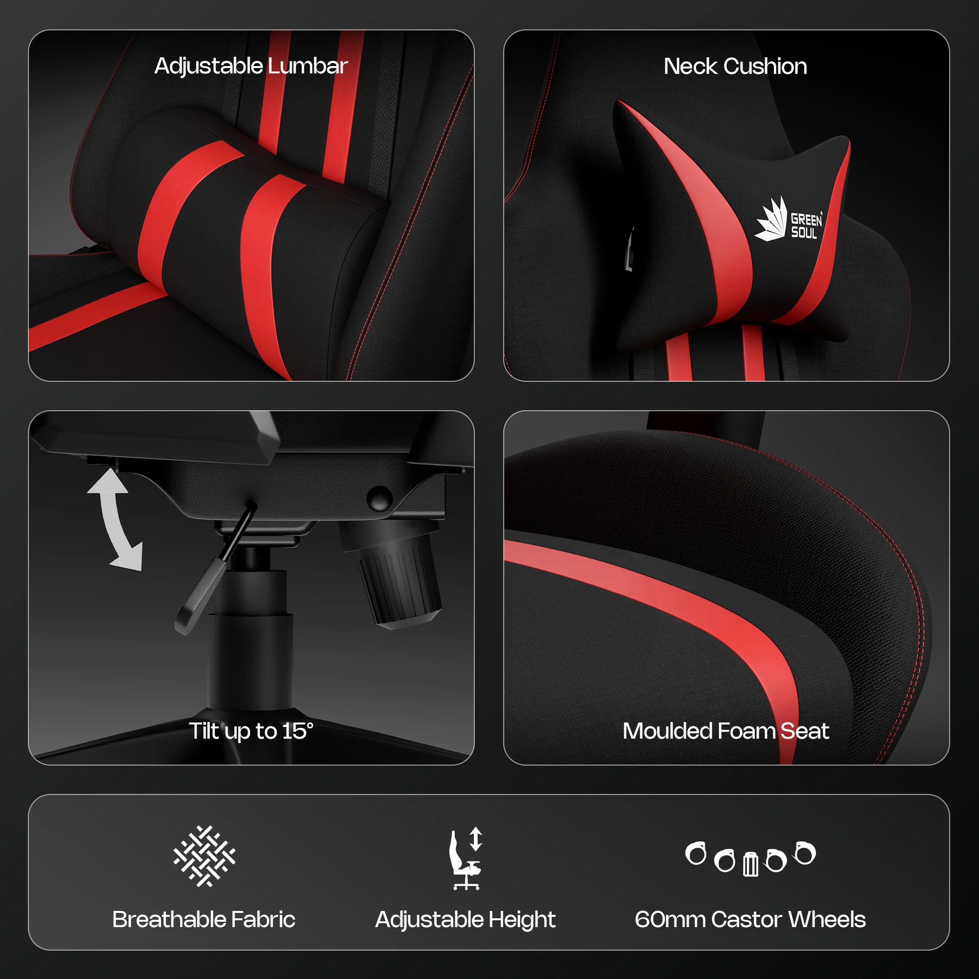 Green Soul Beast Gaming Chair - Image 3