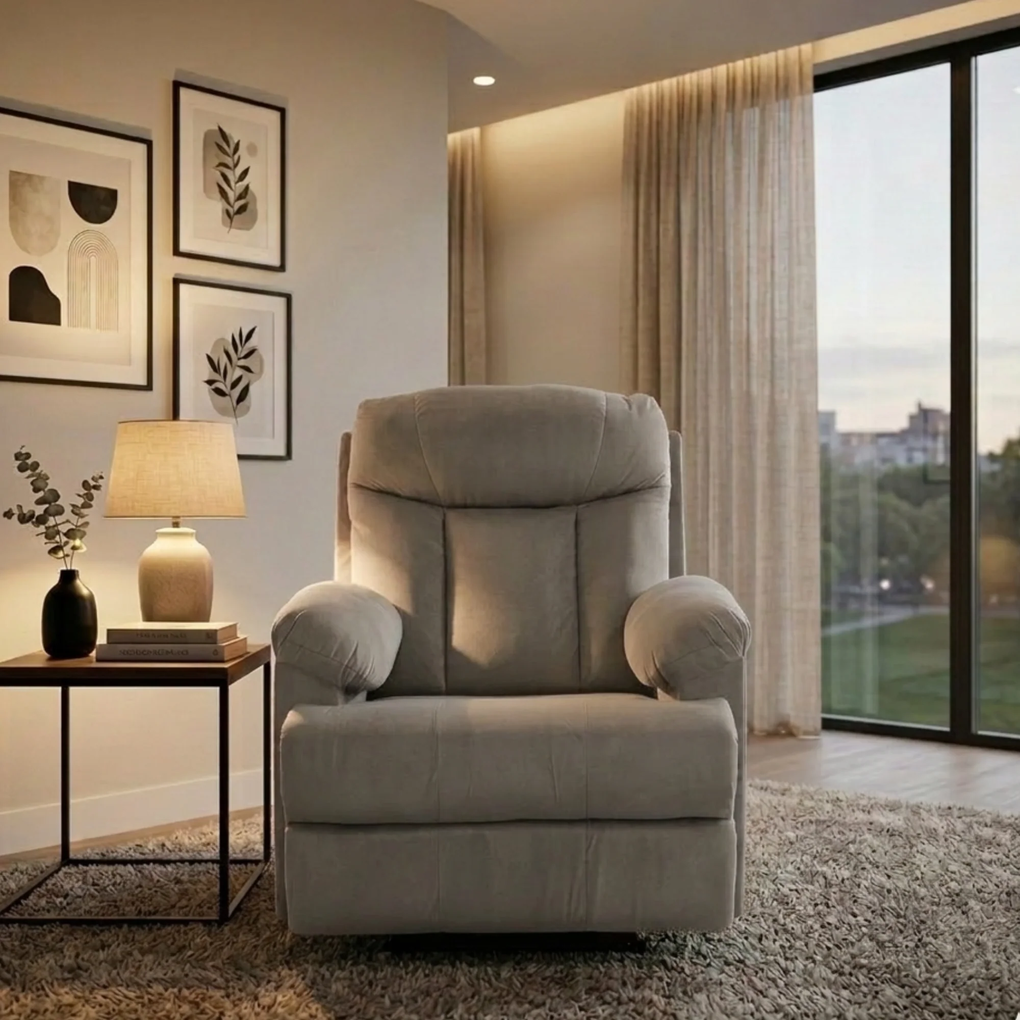 Green Soul  Cloud Single Seater Manual Recliner Sofa - Image 15