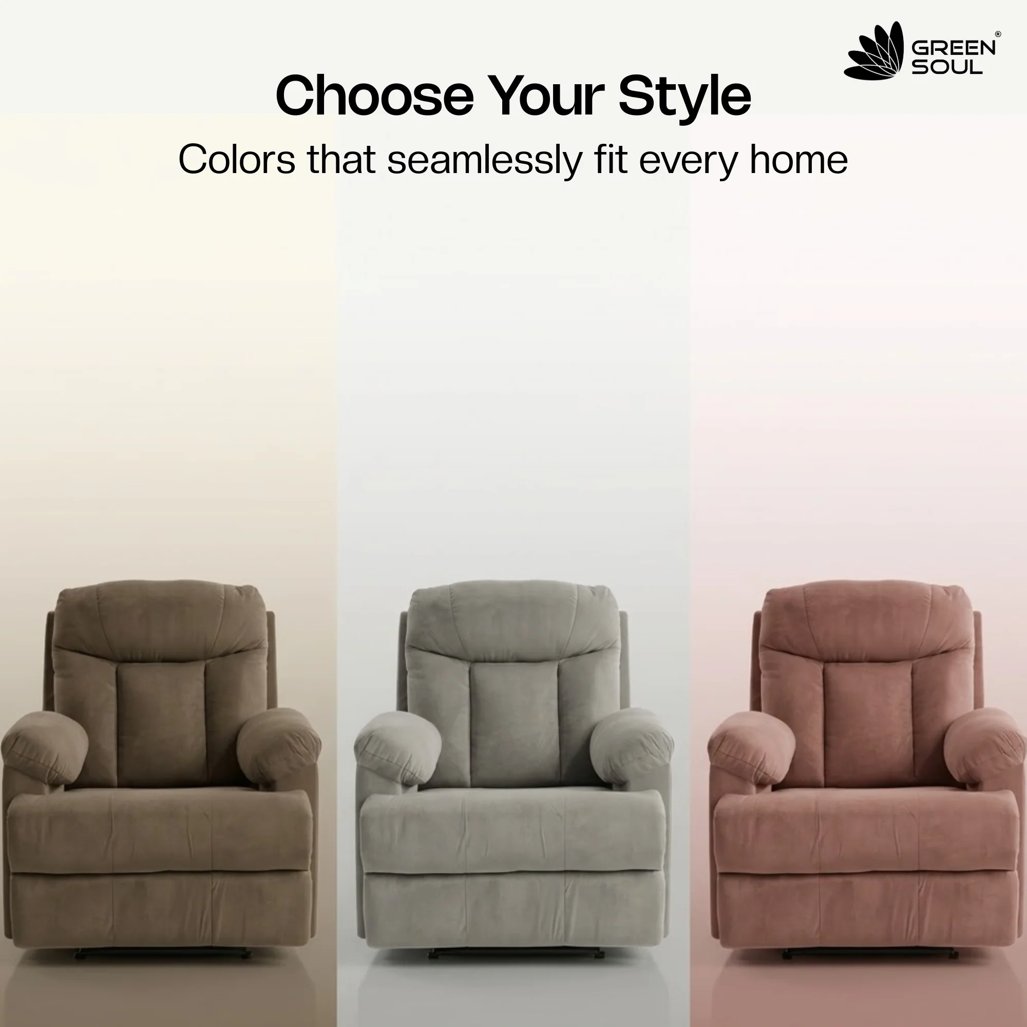 Green Soul  Cloud Single Seater Manual Recliner Sofa - Image 5