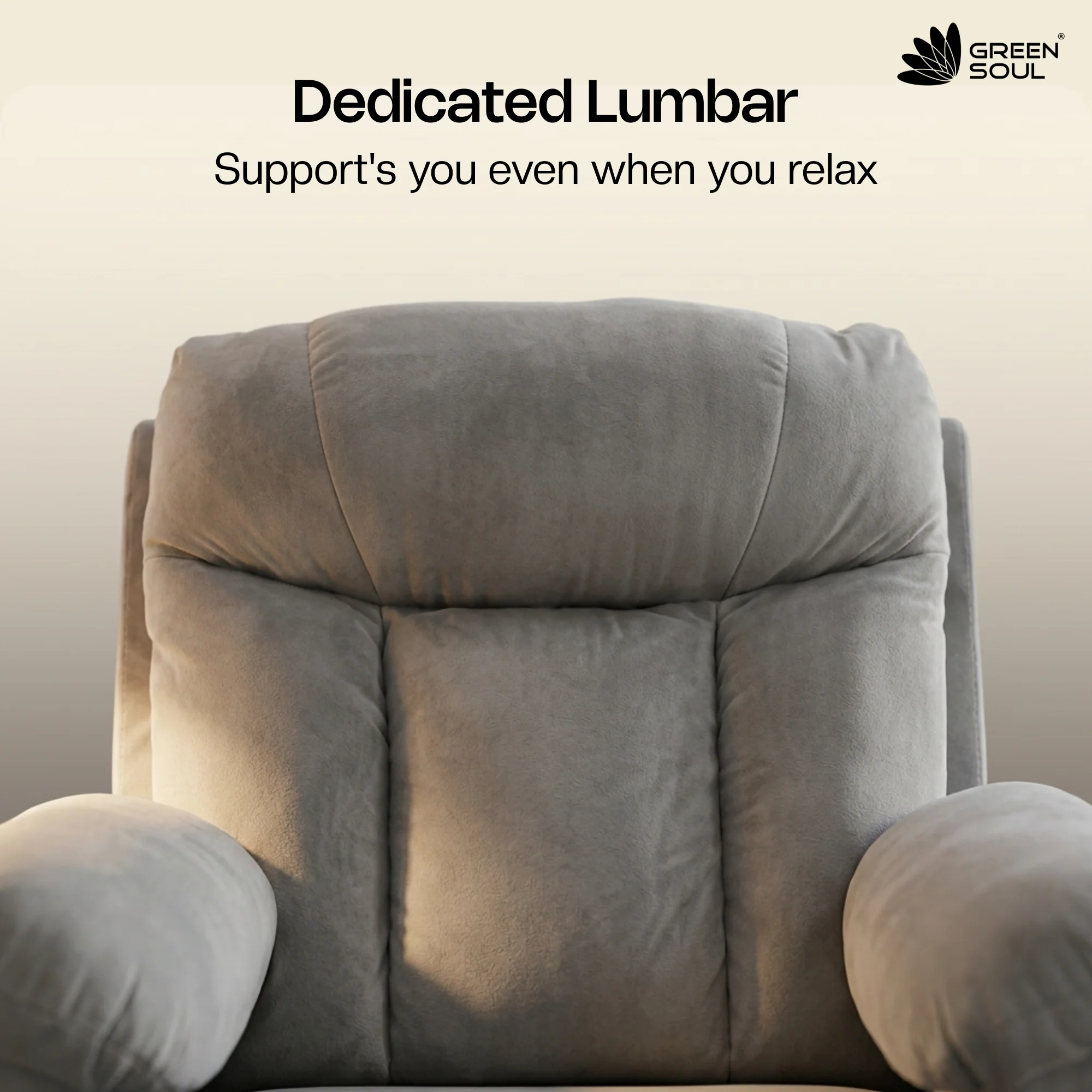 Green Soul  Cloud Single Seater Manual Recliner Sofa - Image 7