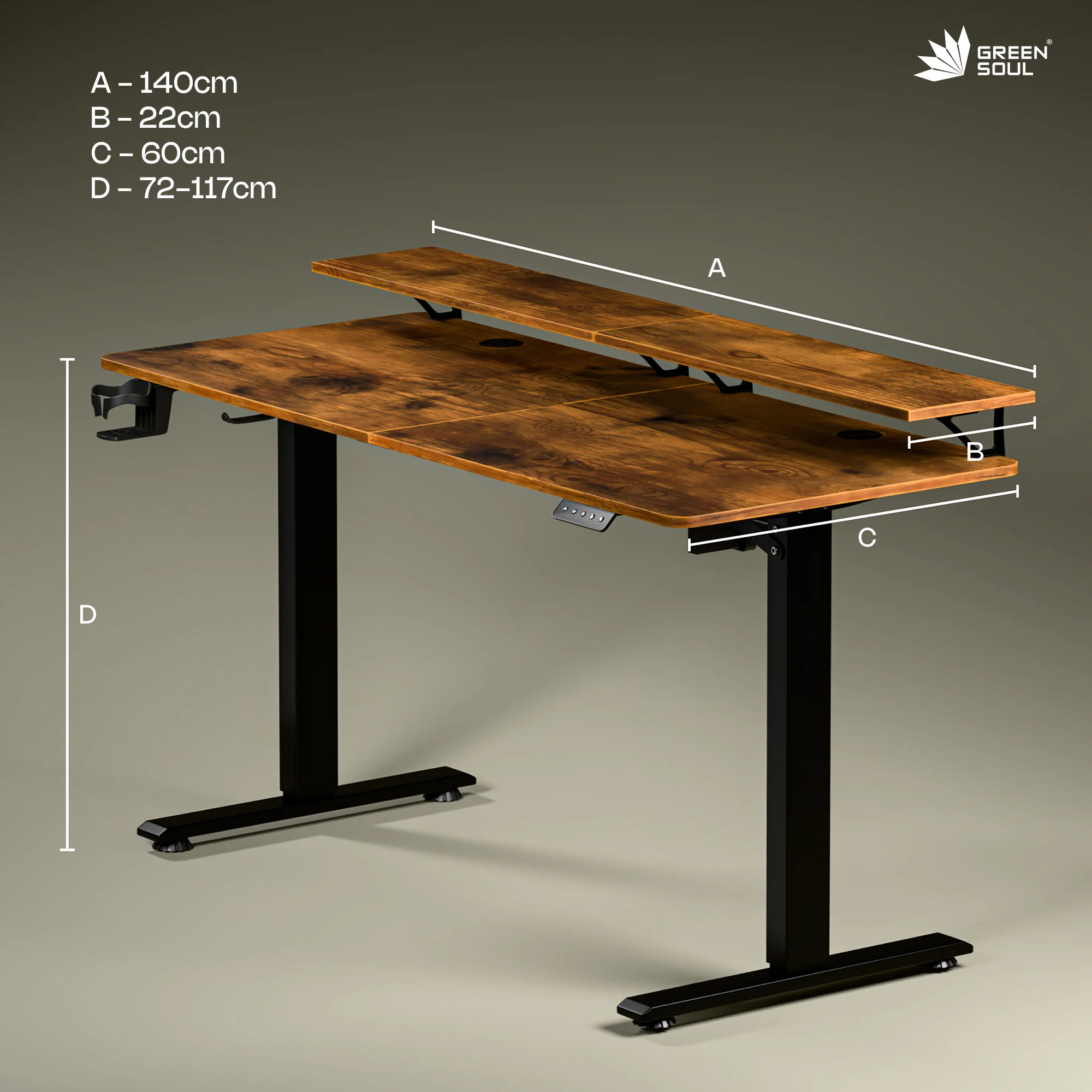 Green Soul Elevate Electric Height Adjustable Table - Image 22