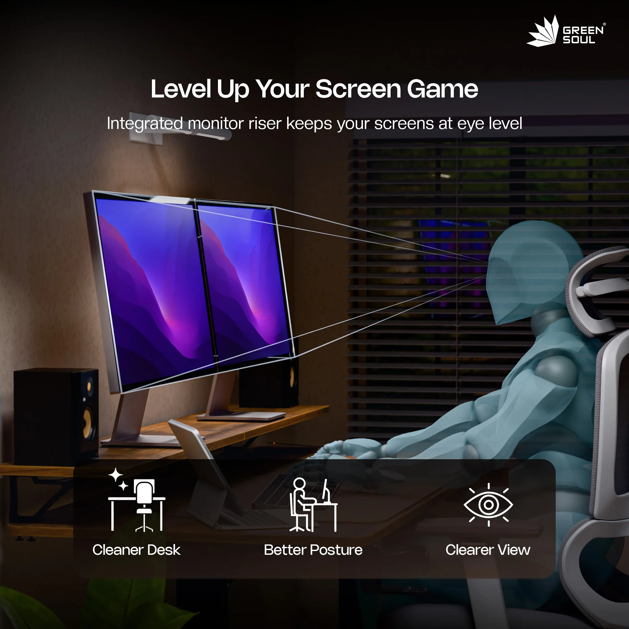 Green Soul Elevate Electric Height Adjustable Table - Image 25