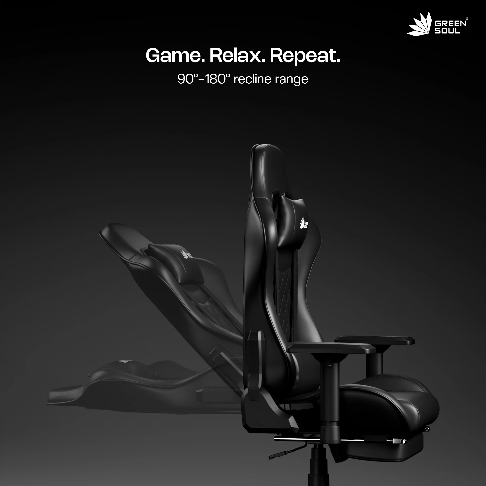 Green Soul Ghost Gaming Chair With Integrated Footrest - Image 27