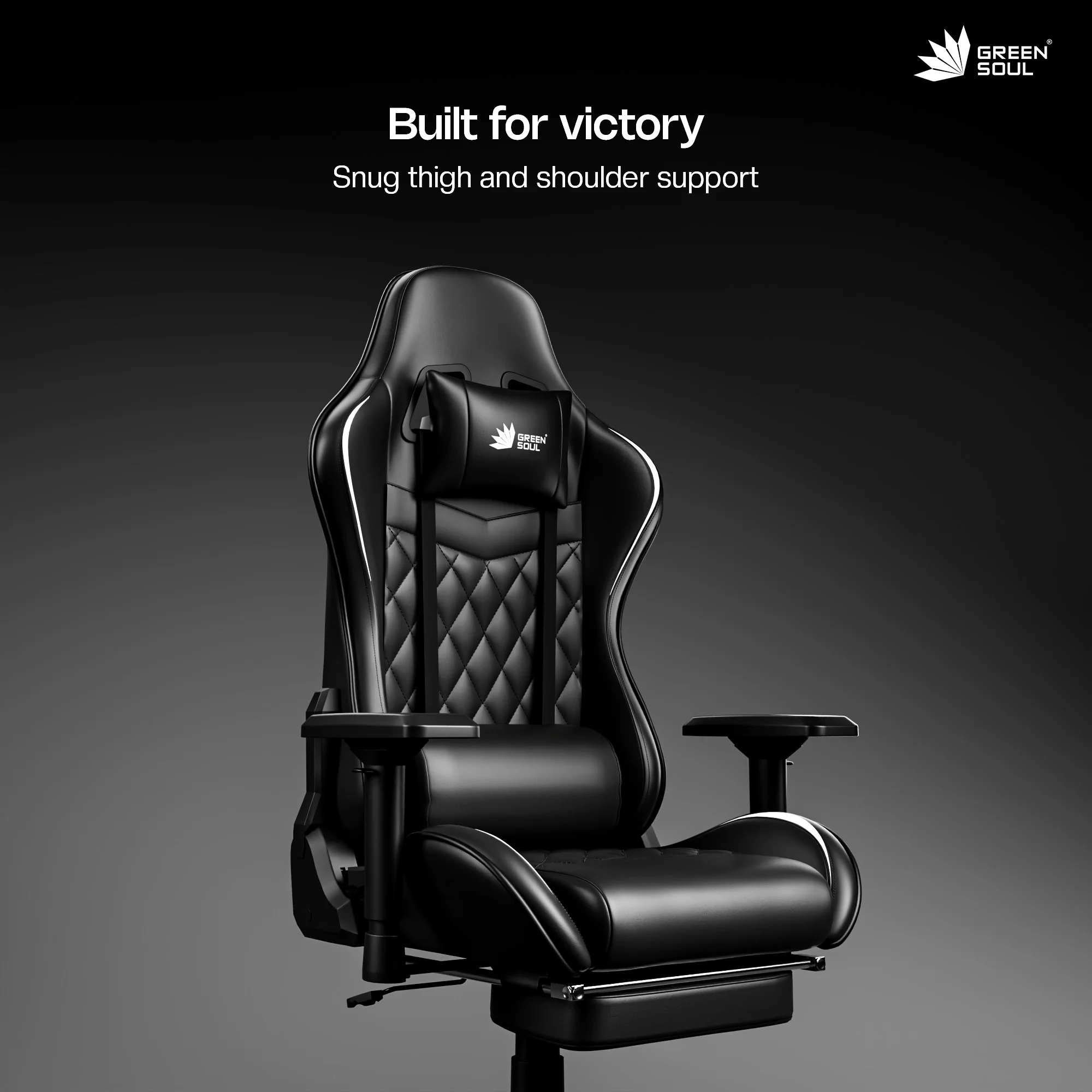 Green Soul Ghost Gaming Chair With Integrated Footrest - Image 29