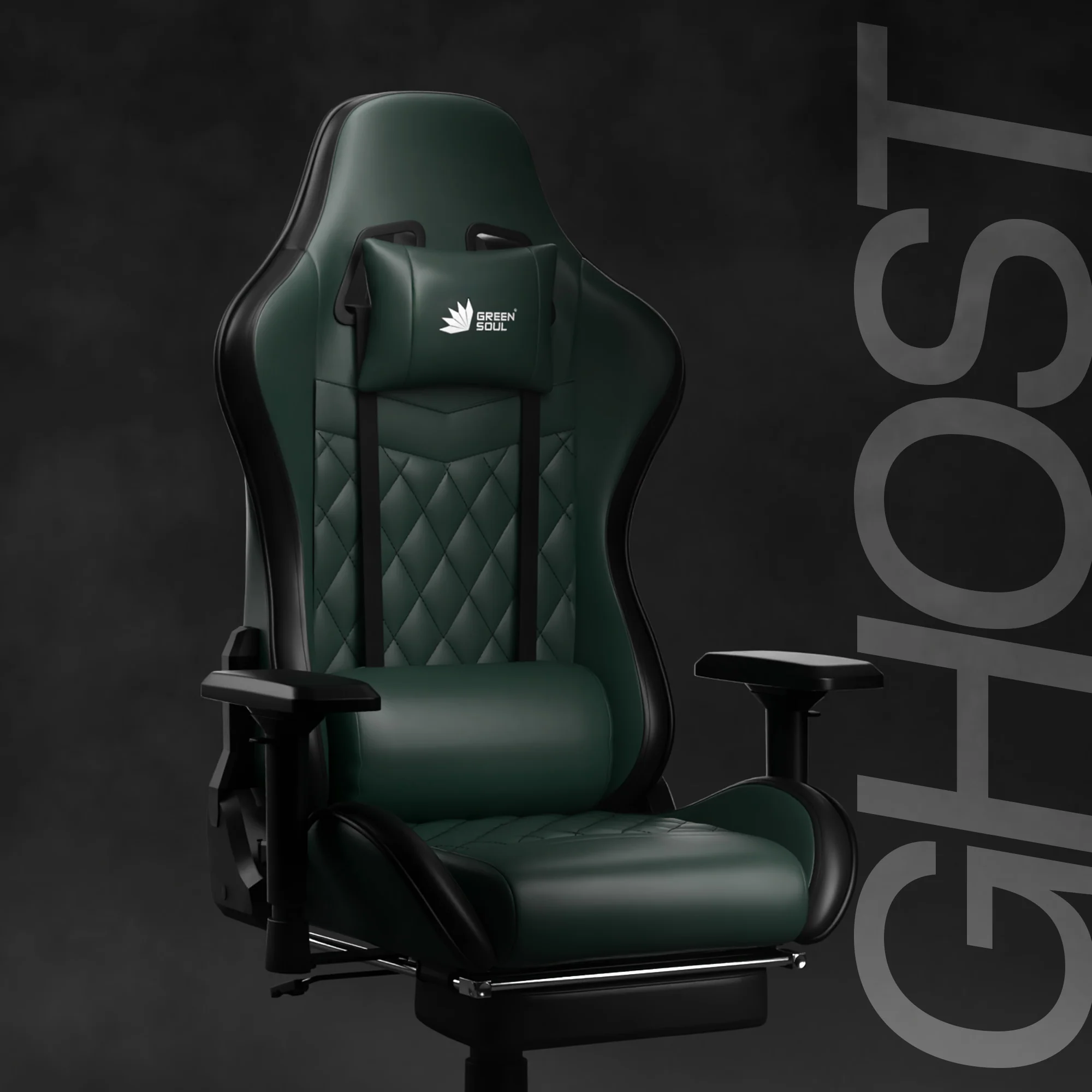 Green Soul Ghost Gaming Chair With Integrated Footrest - Image 37