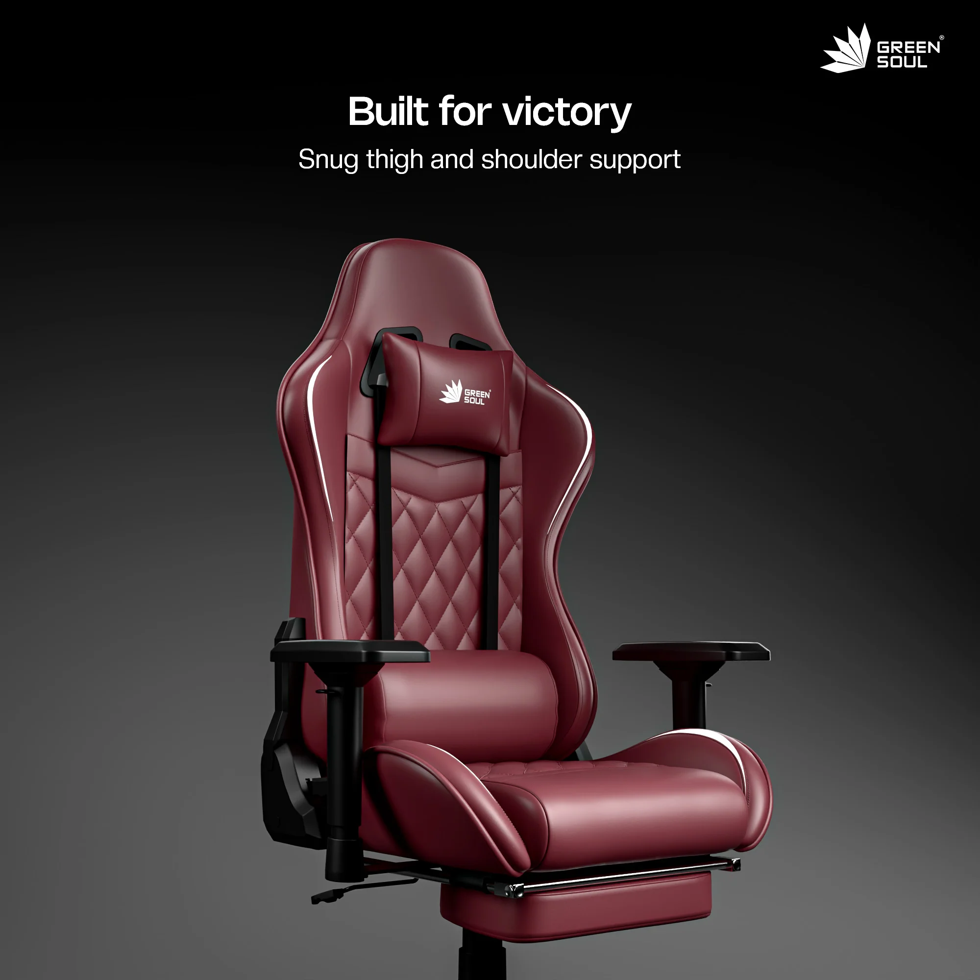 Green Soul Ghost Gaming Chair With Integrated Footrest - Image 49