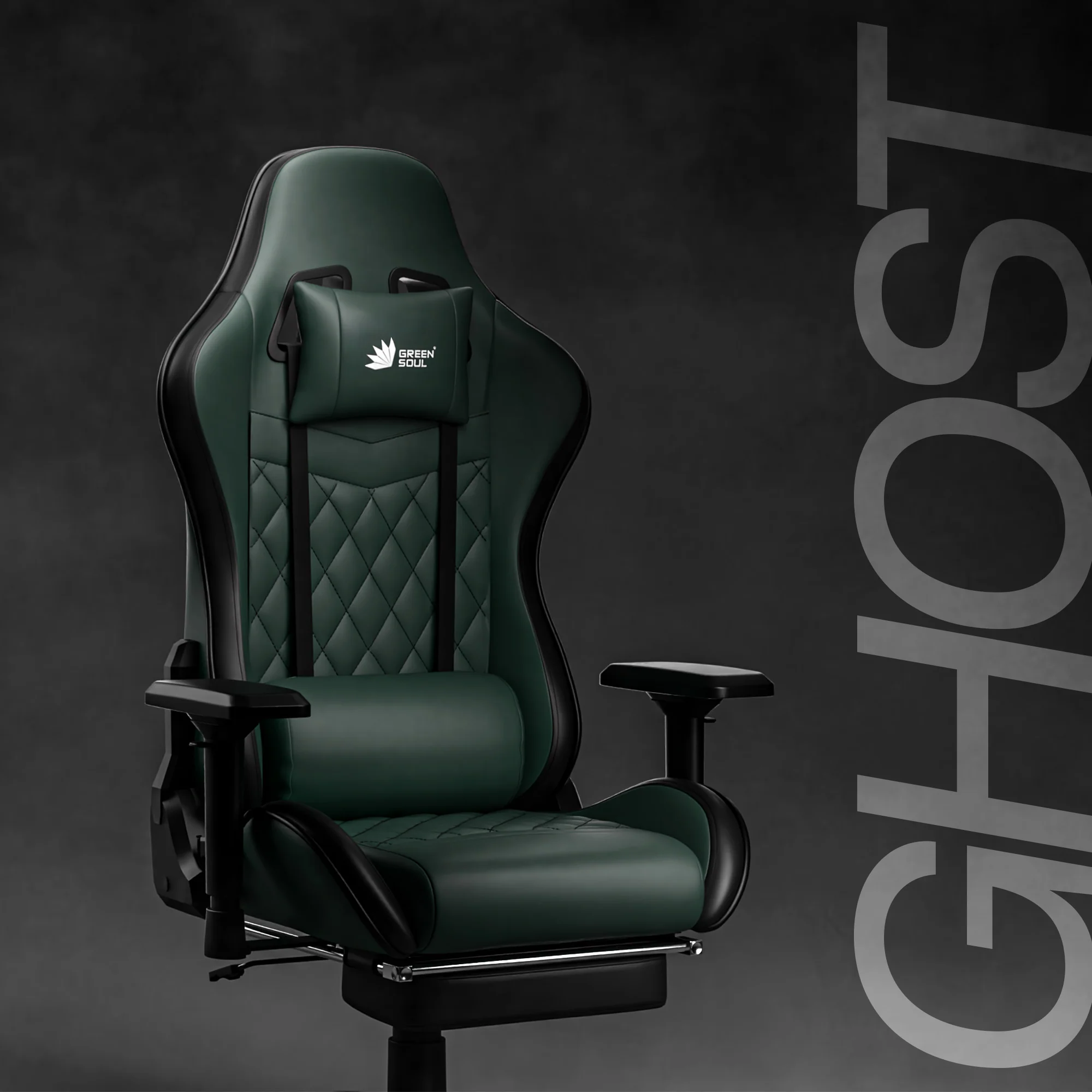 Green Soul Ghost Gaming Chair With Integrated Footrest - Image 57