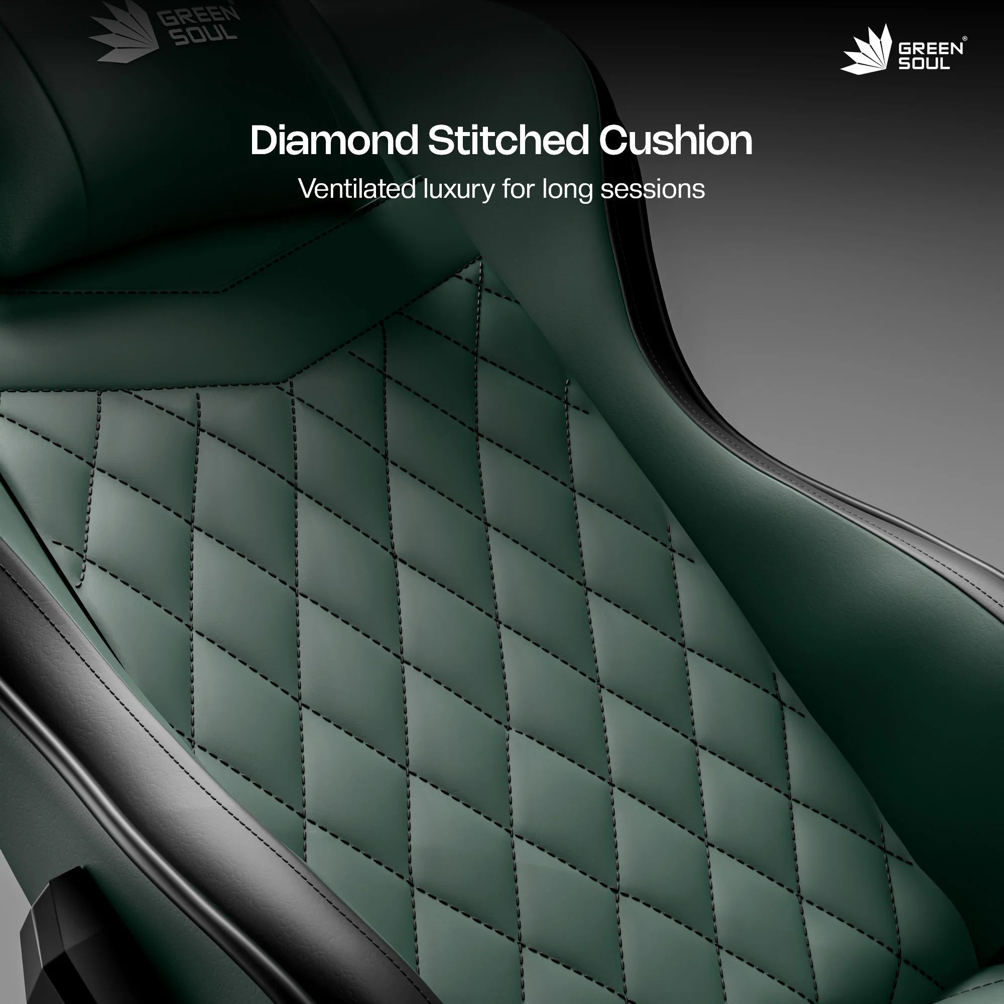 Green Soul Ghost Gaming Chair With Integrated Footrest - Image 61