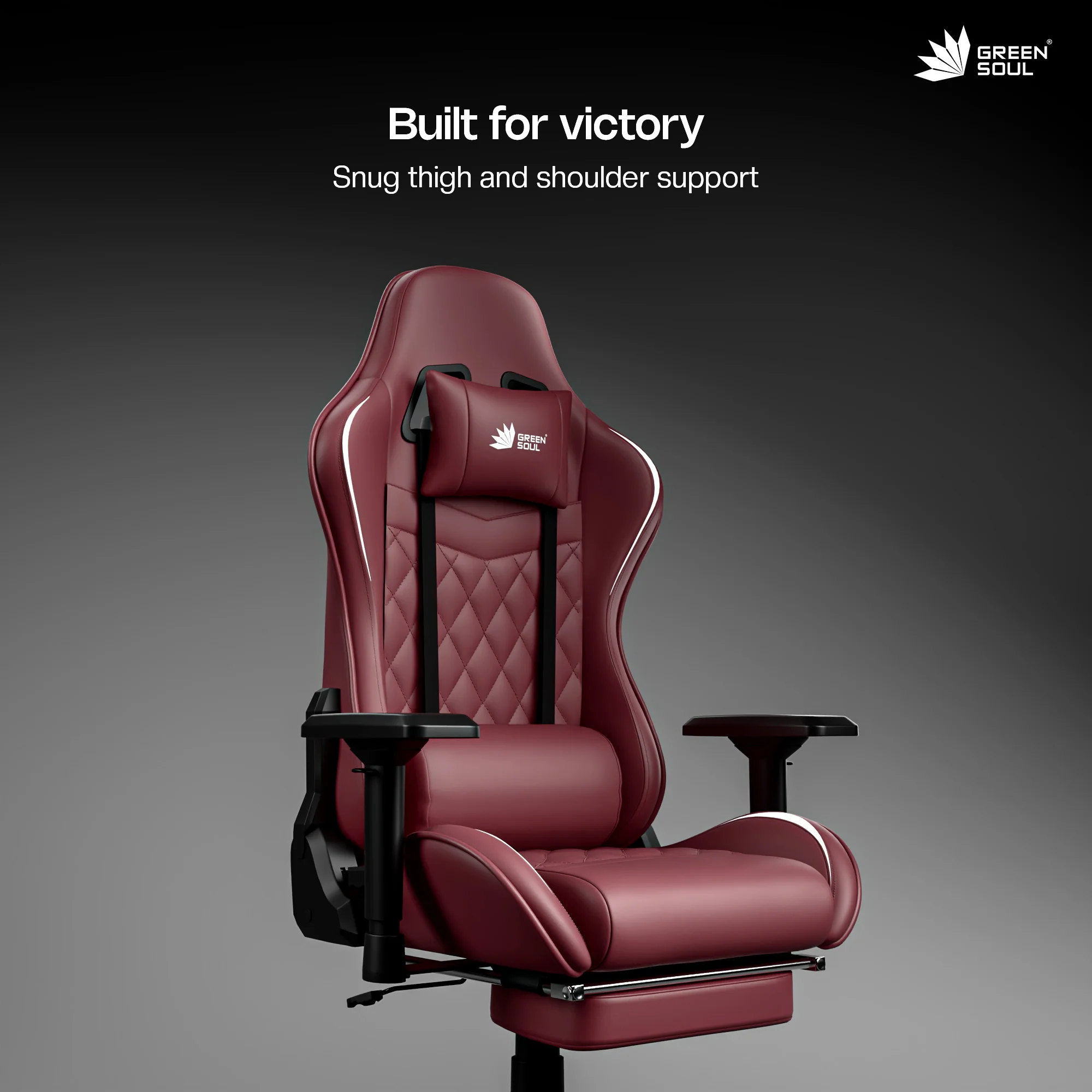 Green Soul Ghost Gaming Chair With Integrated Footrest - Image 66