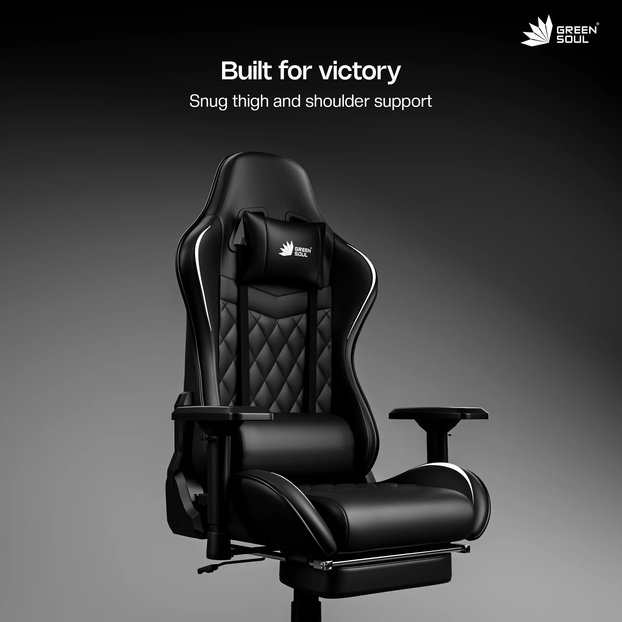Green Soul Ghost Gaming Chair With Integrated Footrest - Image 72