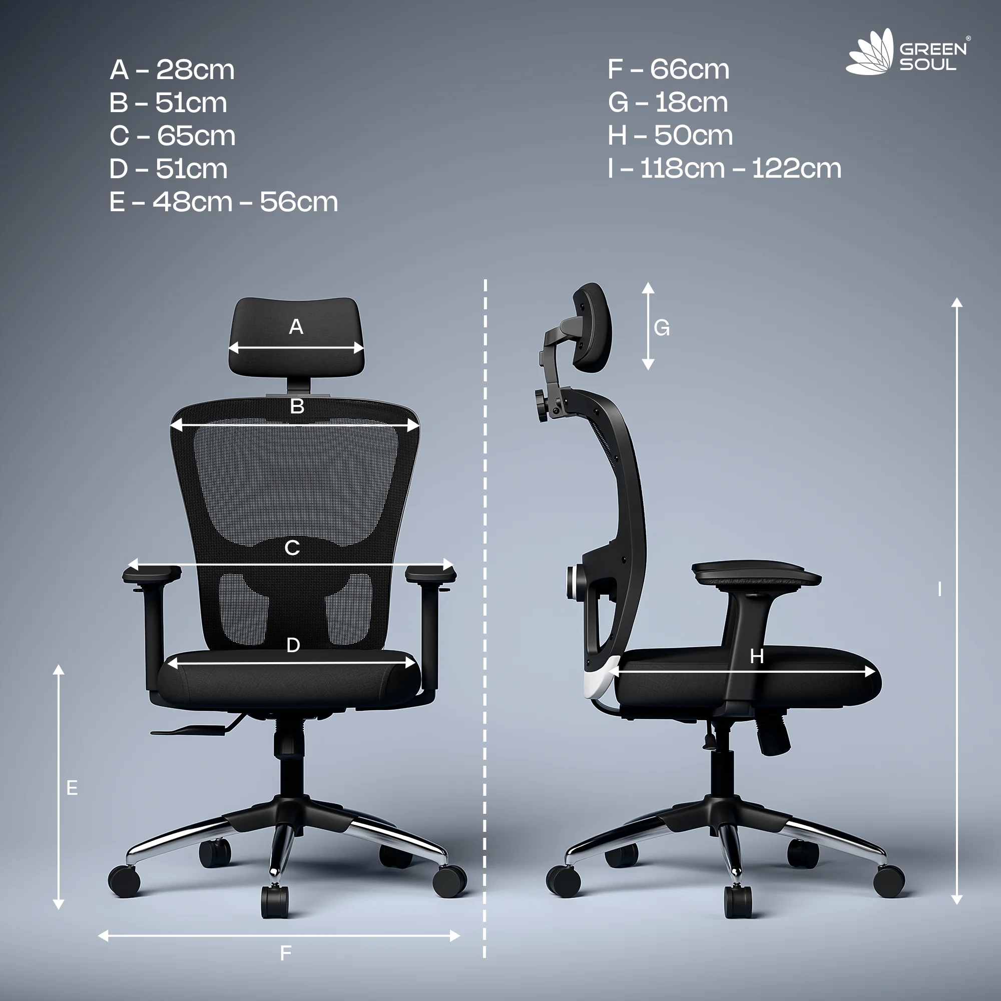 Green Soul Jupiter Pro High Back Mesh Office Chair - Image 6