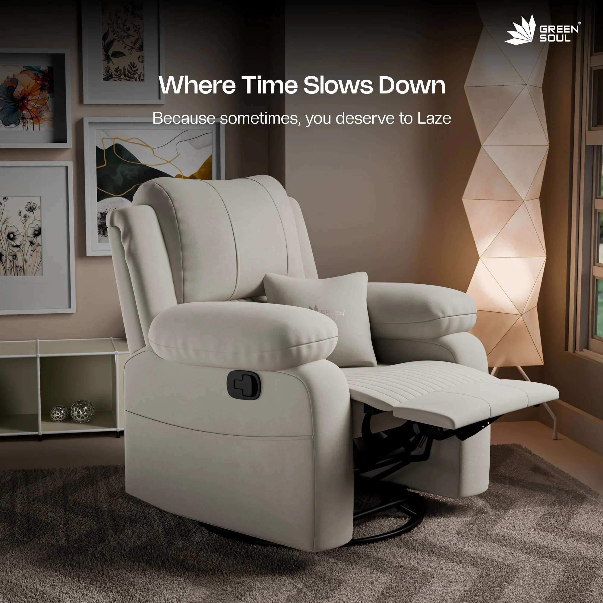 Green Soul Laze 2.0 Manual Recliner Sofa - Image 18