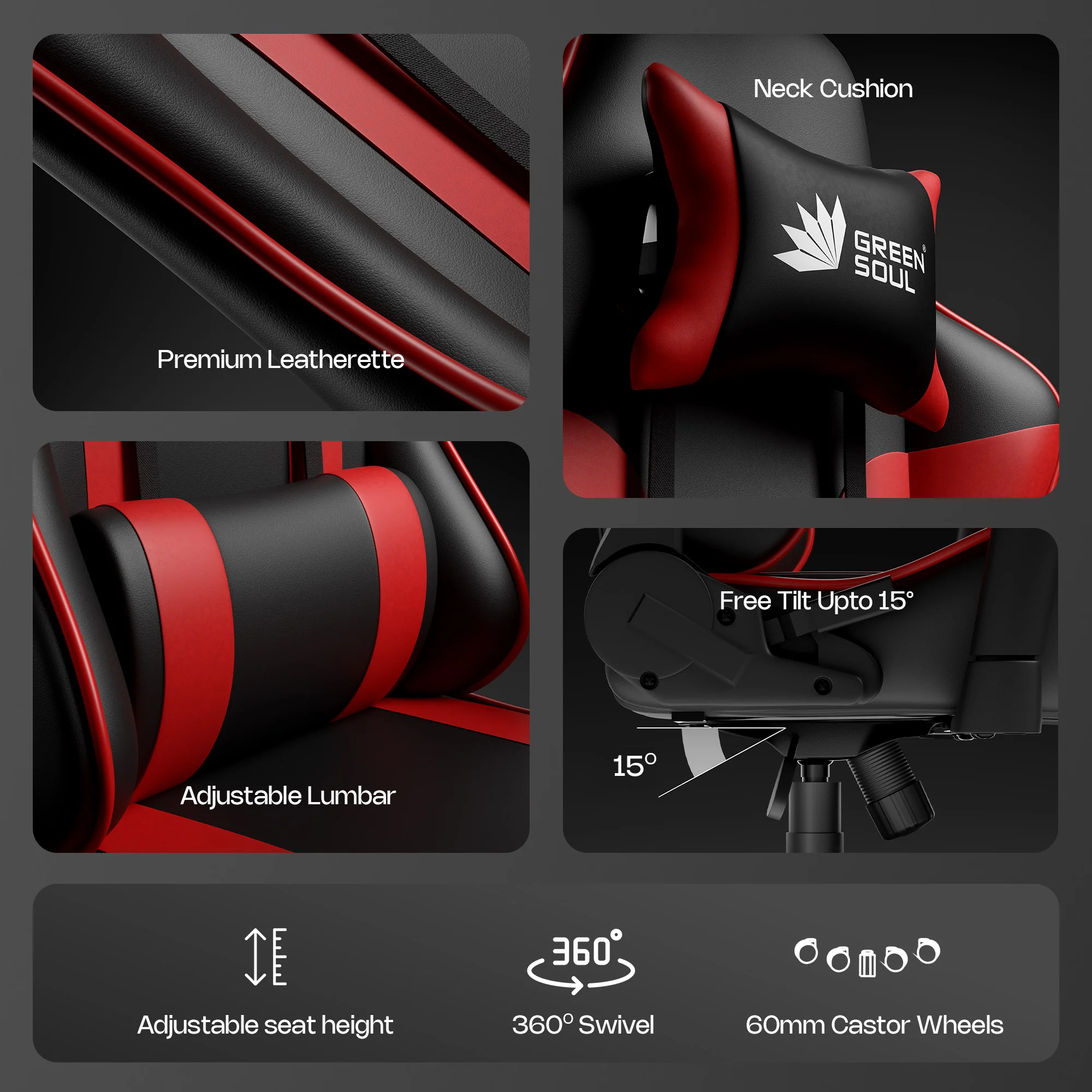 Green Soul Raptor 2.0 Racing Edition Gaming Chair - Image 31