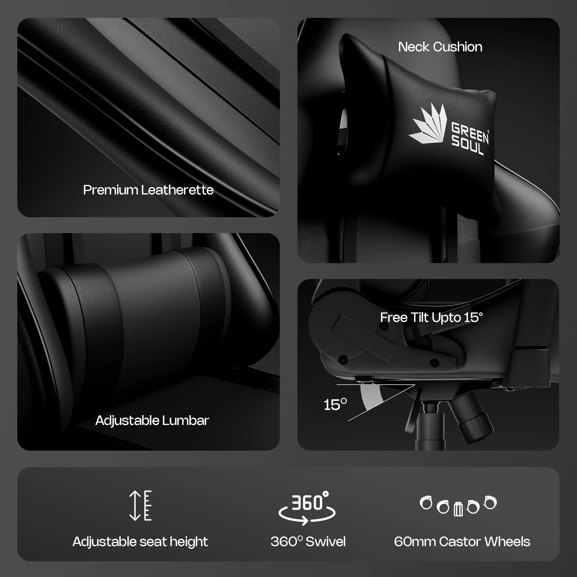 Green Soul Raptor 2.0 Racing Edition Gaming Chair - Image 36