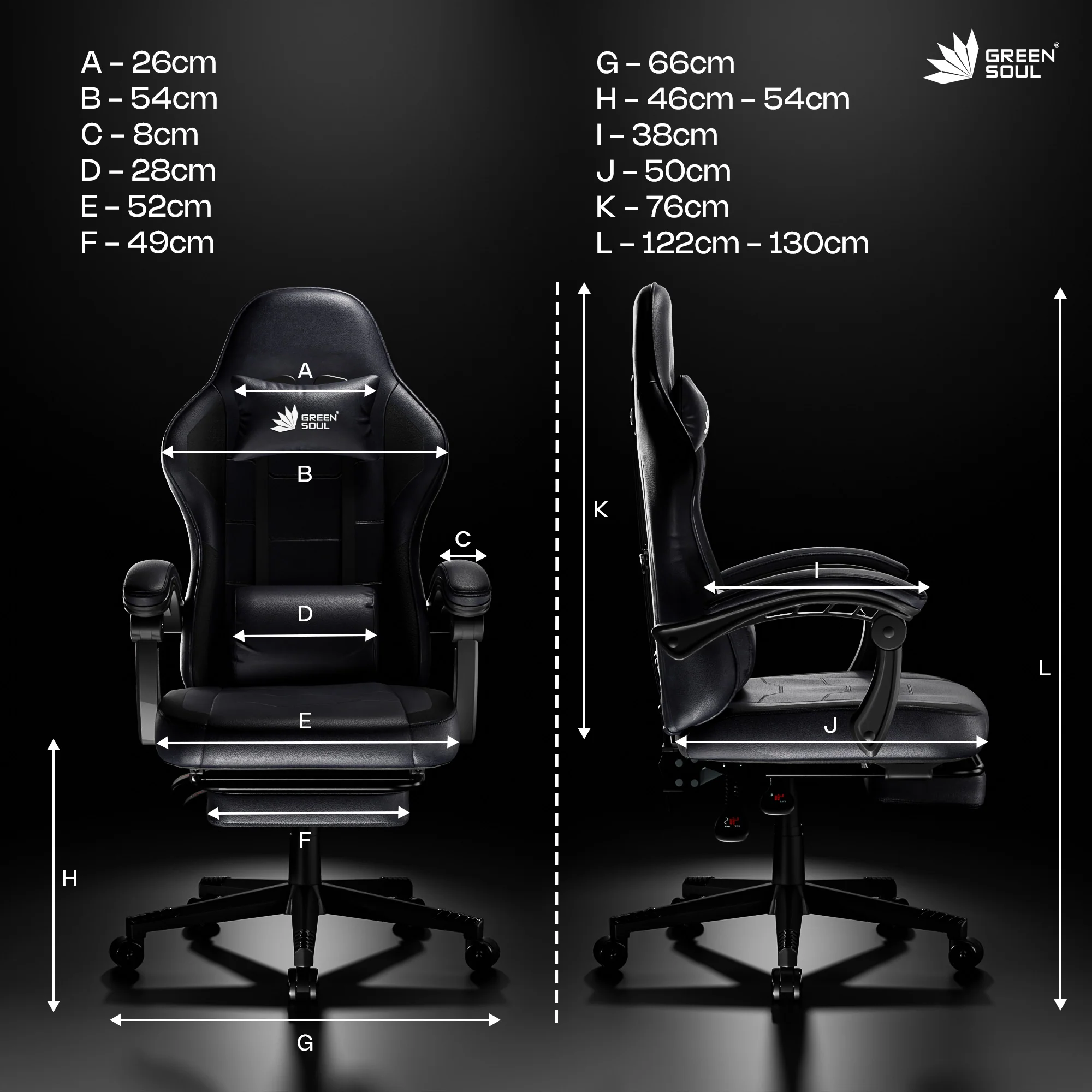 Green Soul Blade Ergonomic Gaming Chair Multi-Functional Computer Chair - Image 16