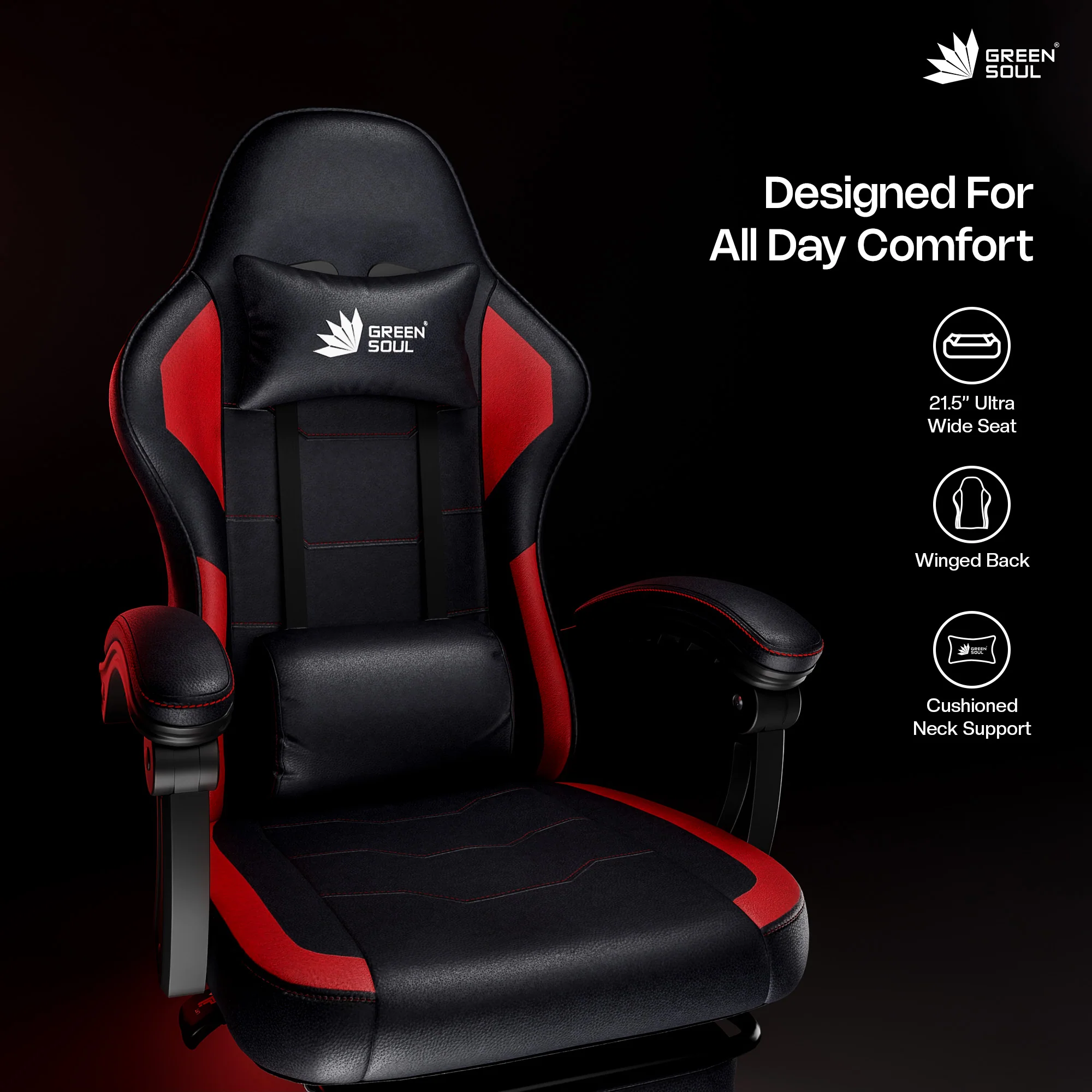 Green Soul Blade Ergonomic Gaming Chair Multi-Functional Computer Chair - Image 20
