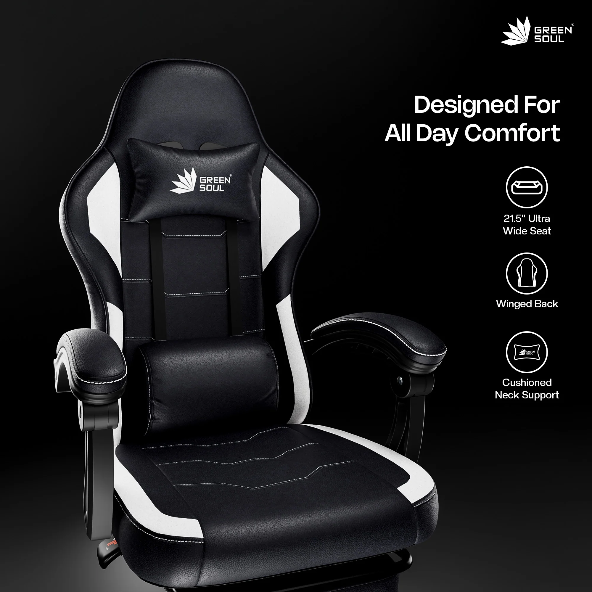 Green Soul Blade Ergonomic Gaming Chair Multi-Functional Computer Chair - Image 30