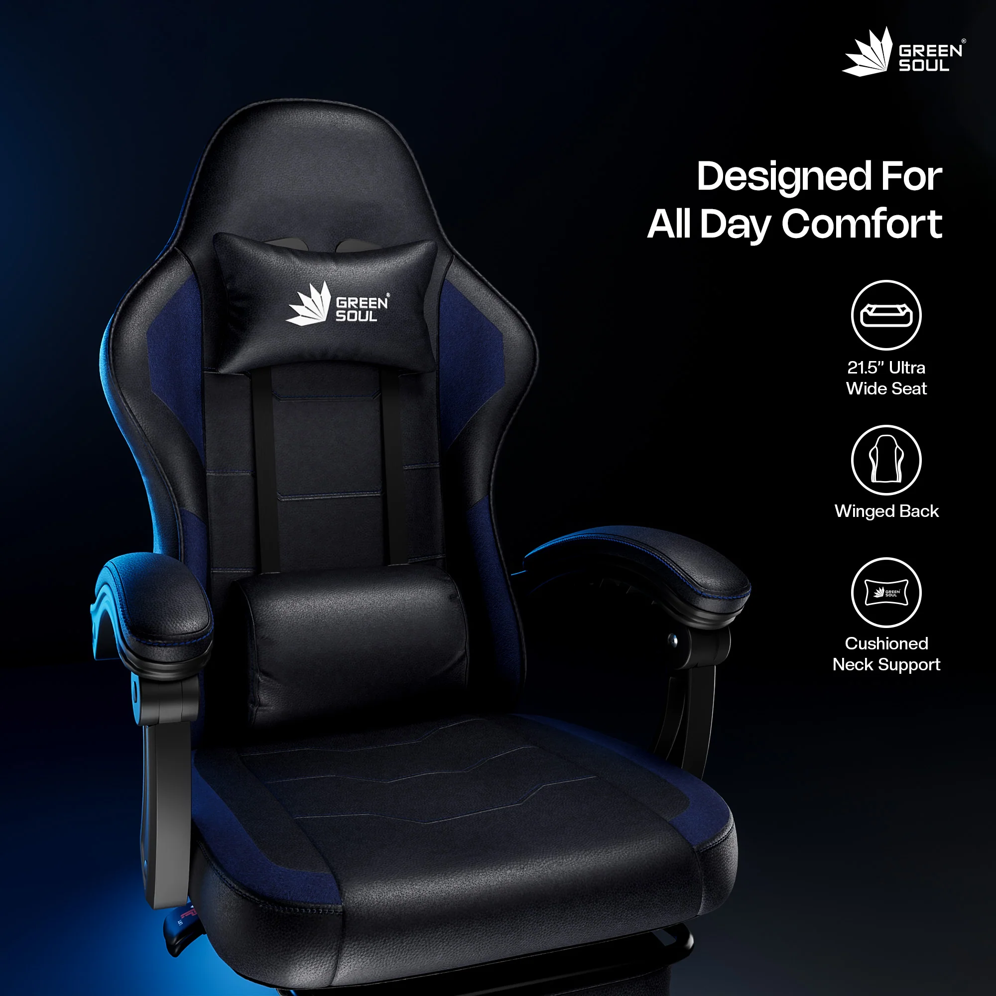 Green Soul Blade Ergonomic Gaming Chair Multi-Functional Computer Chair - Image 8