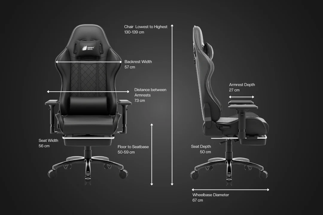 Green Soul Ghost Gaming Chair With Integrated Footrest - Image 10