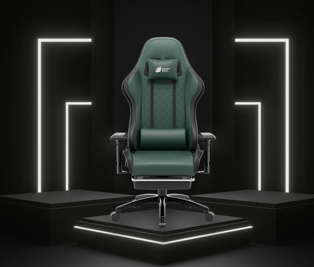 Green Soul Ghost Gaming Chair With Integrated Footrest - Image 11