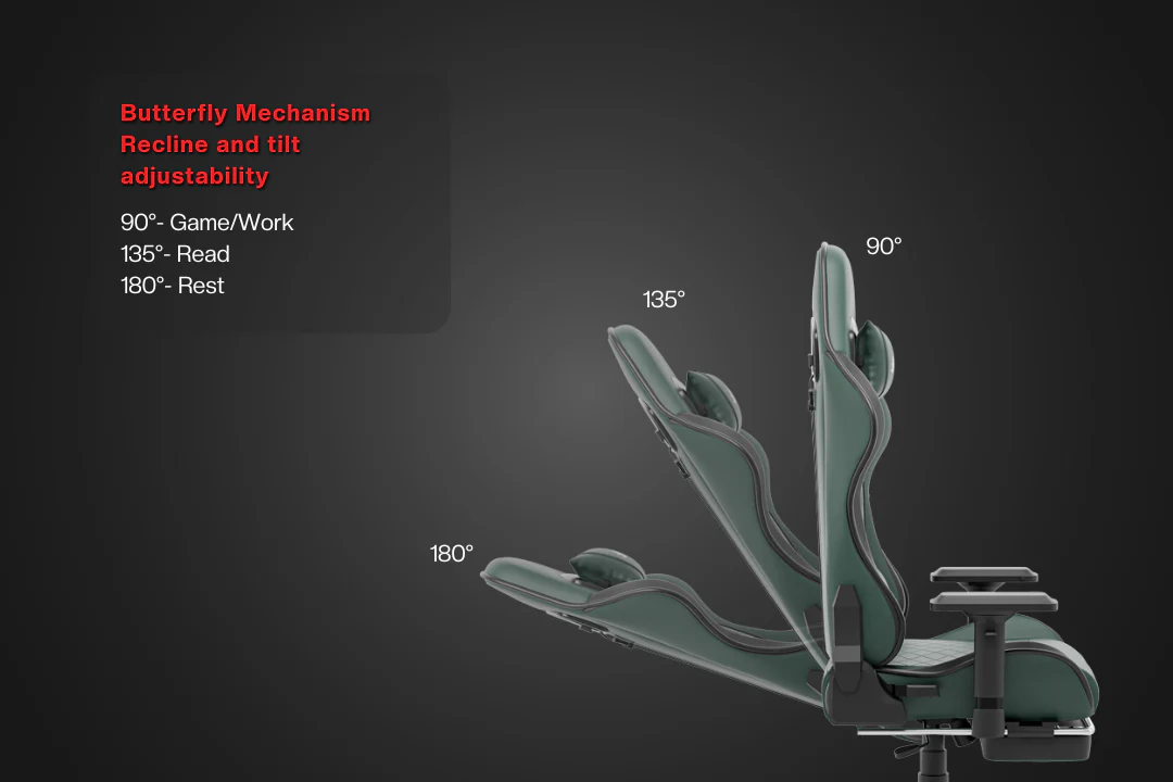 Green Soul Ghost Gaming Chair With Integrated Footrest - Image 12