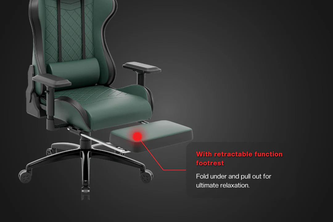 Green Soul Ghost Gaming Chair With Integrated Footrest - Image 13