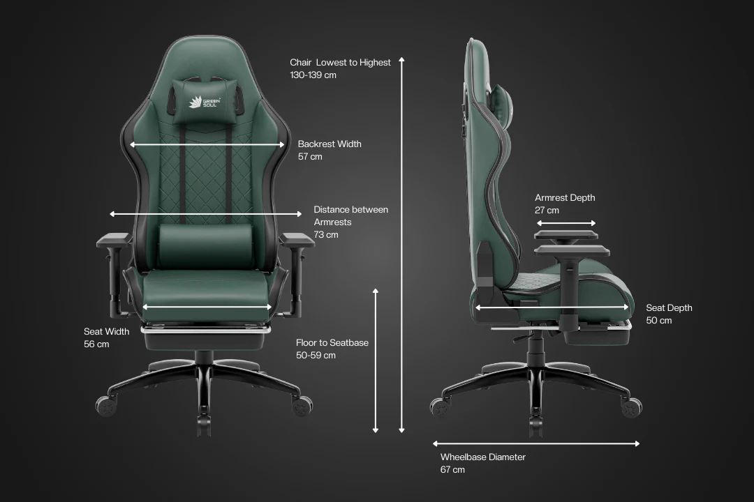 Green Soul Ghost Gaming Chair With Integrated Footrest - Image 14