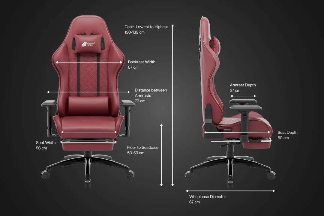 Green Soul Ghost Gaming Chair With Integrated Footrest - Image 20
