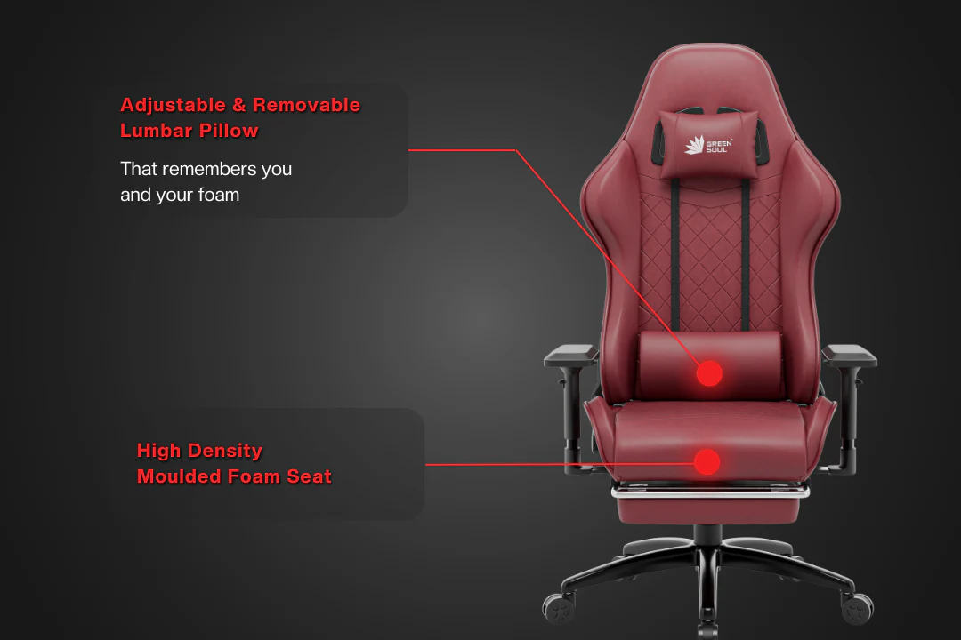 Green Soul Ghost Gaming Chair With Integrated Footrest - Image 23