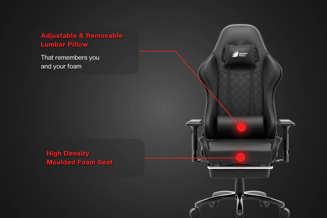 Green Soul Ghost Gaming Chair With Integrated Footrest - Image 5