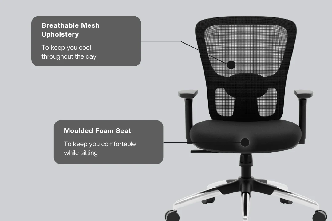 Green Soul Renewed Jupiter Superb Mid Back Office Chair - Image 6
