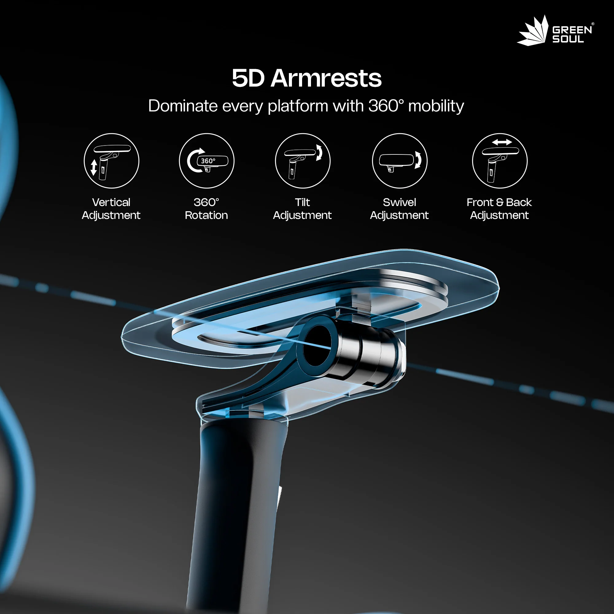 Green Soul Monster Pro Gaming Chair with Ventilated Seats - Image 17