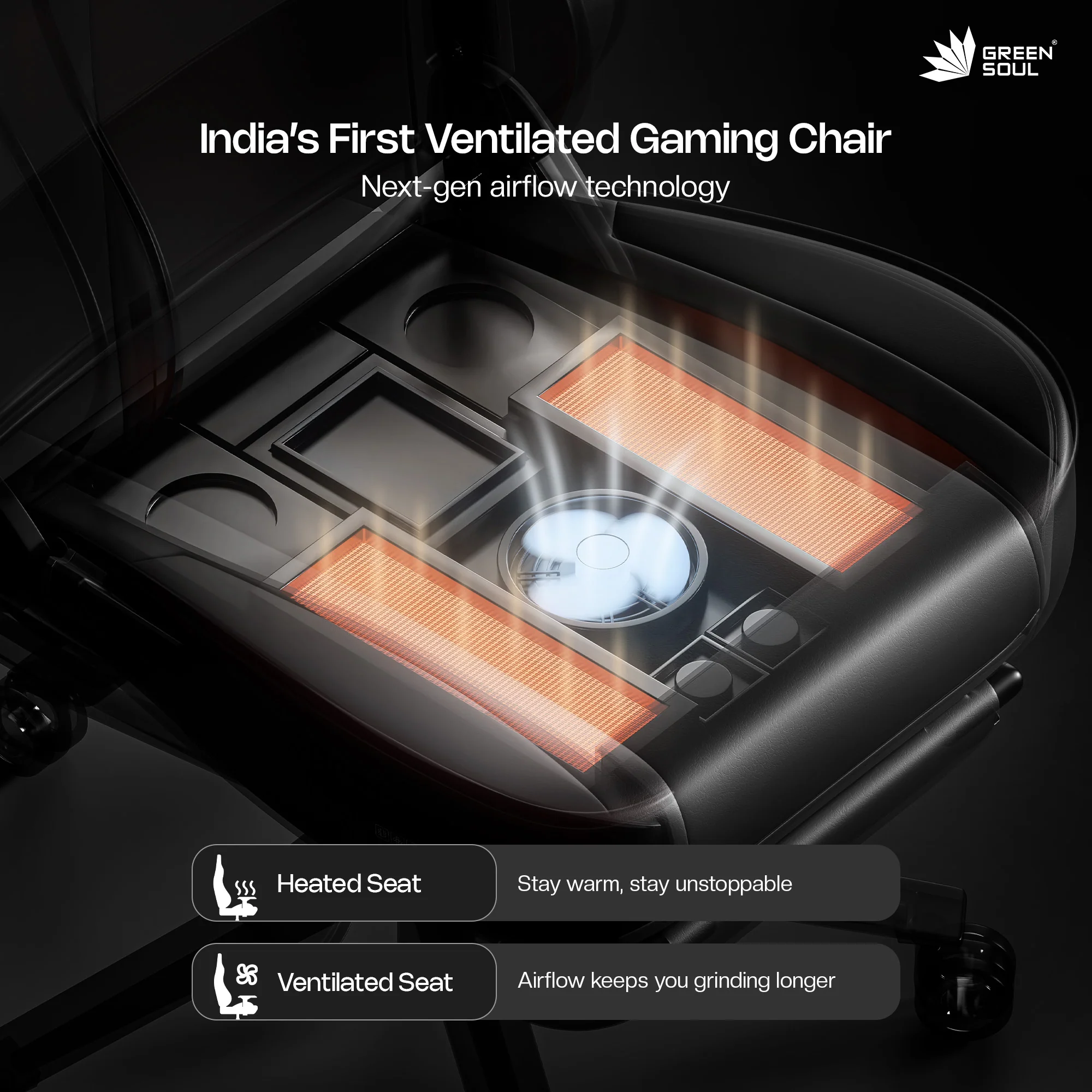 Green Soul Monster Pro Gaming Chair with Ventilated Seats - Image 26