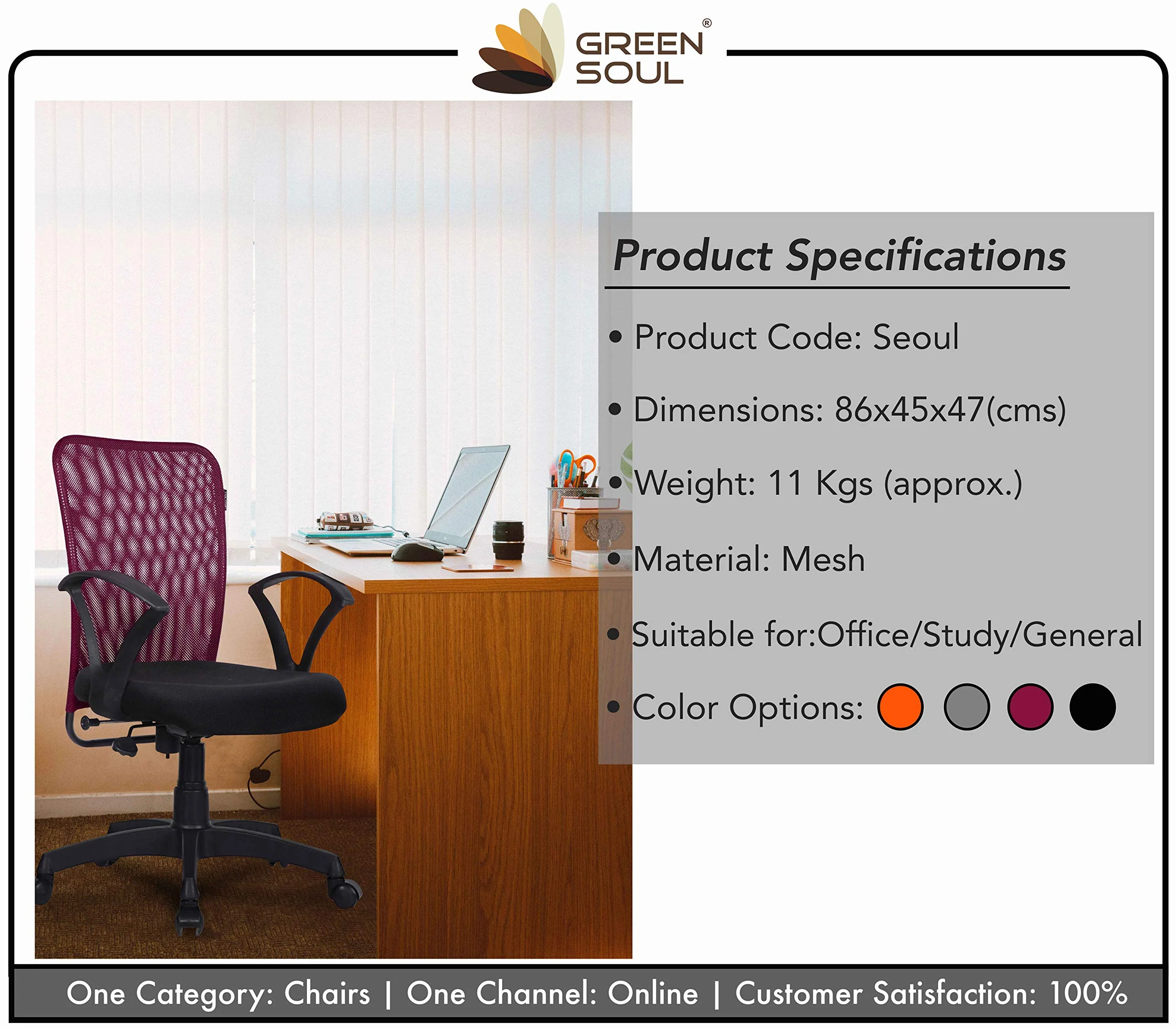 Green Soul Renewed Seoul Basic Chair - Image 40