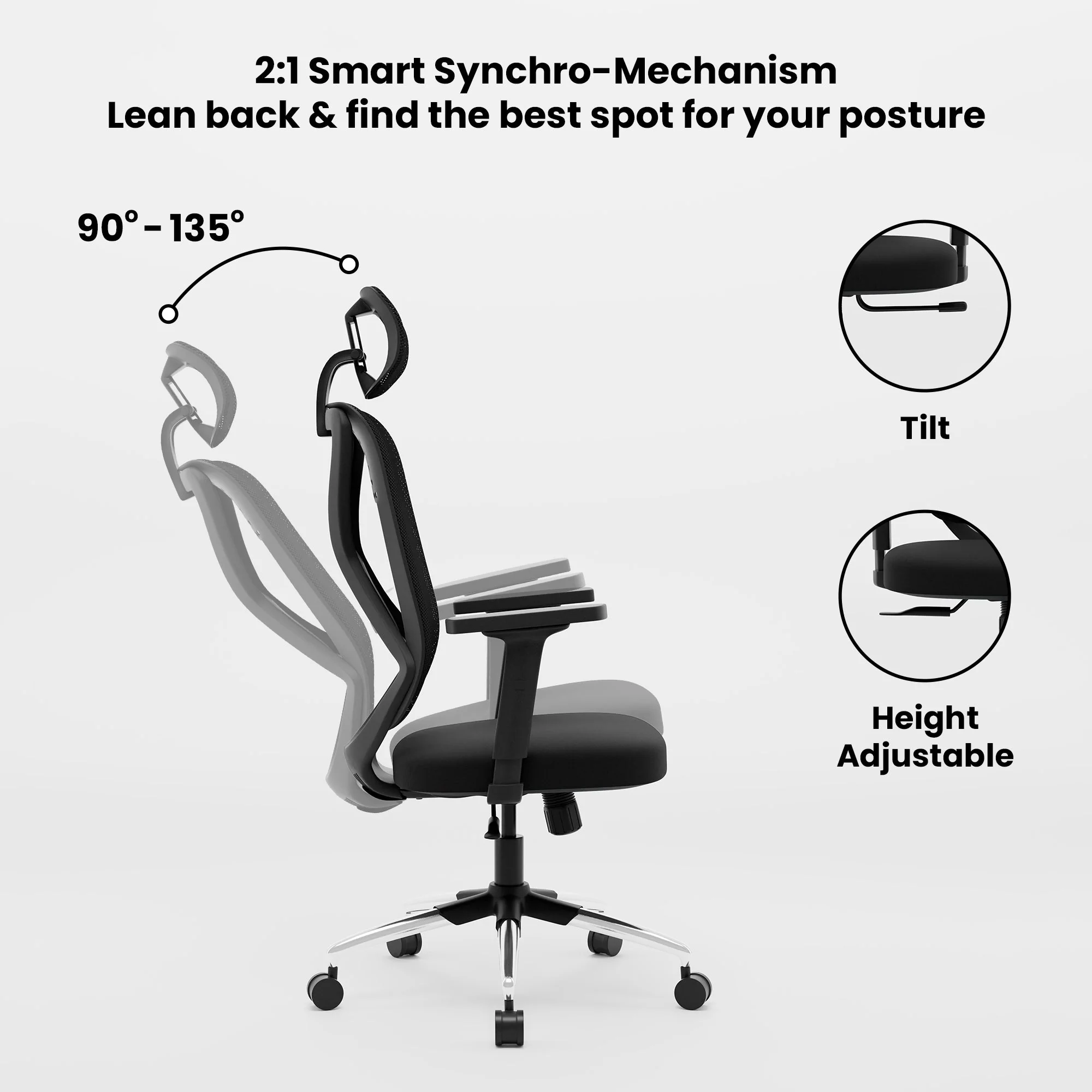 Green Soul Zodiac Pro Series High Back Mesh Office Chair - Image 22