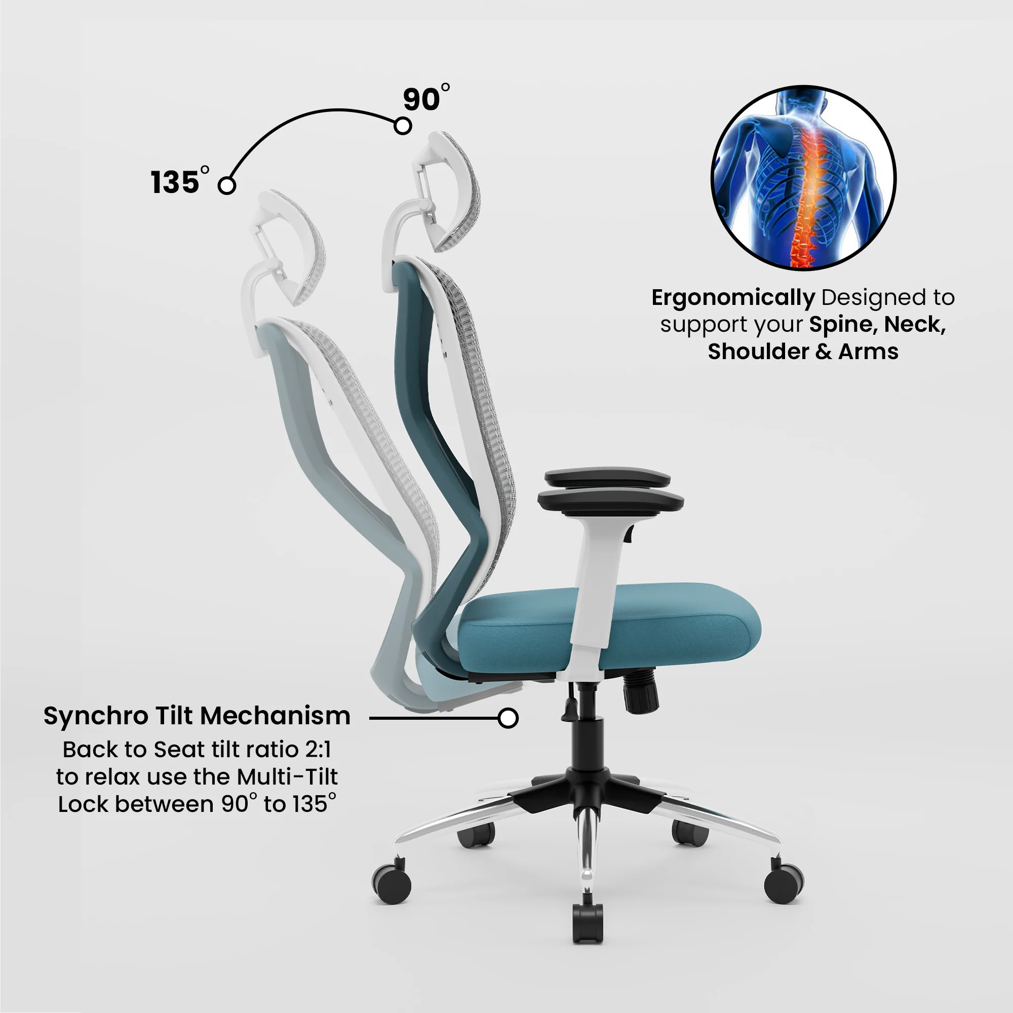 Green Soul Zodiac Pro Series High Back Mesh Office Chair - Image 68