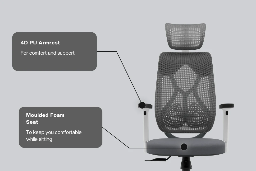 Green Soul Zodiac Pro Series High Back Mesh Office Chair - Image 96