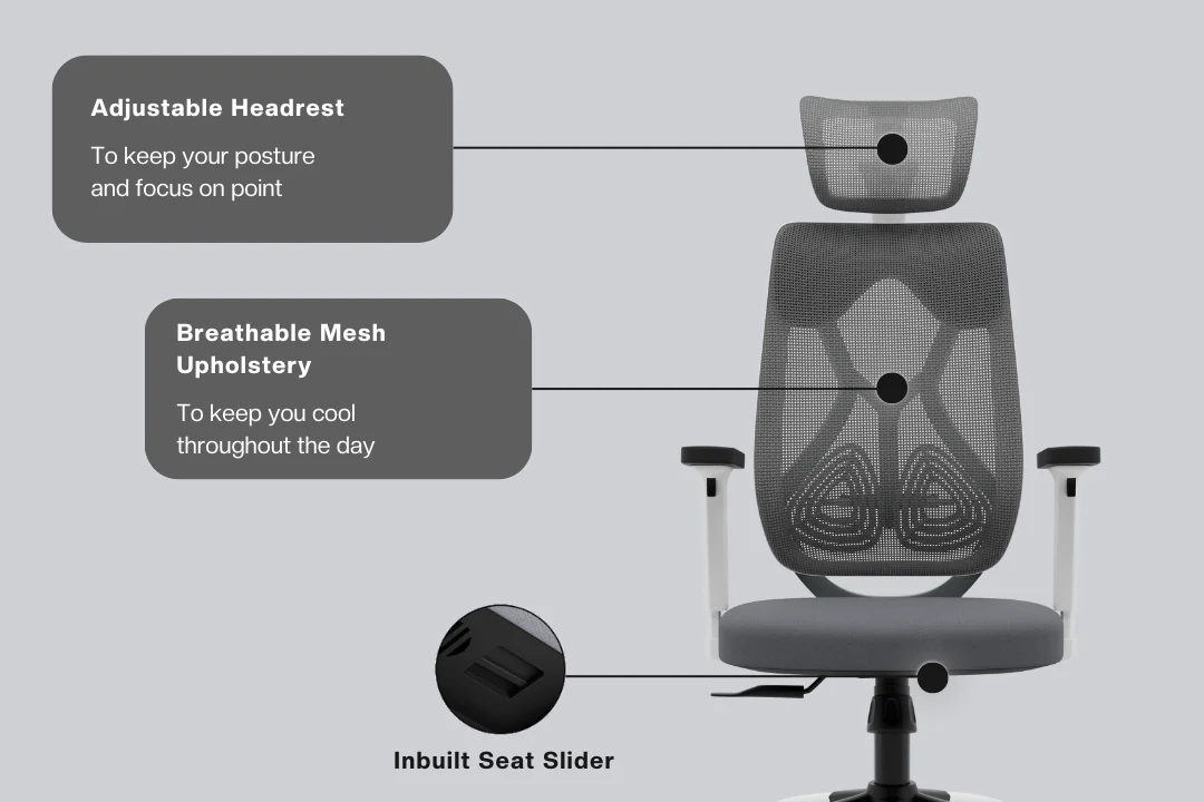 Green Soul Zodiac Pro Series High Back Mesh Office Chair - Image 97