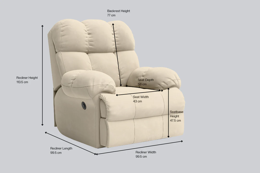 Green Soul Shangri-La Rocking, Revolving and Recline Single Seater Electric Recliner Sofa - Image 103