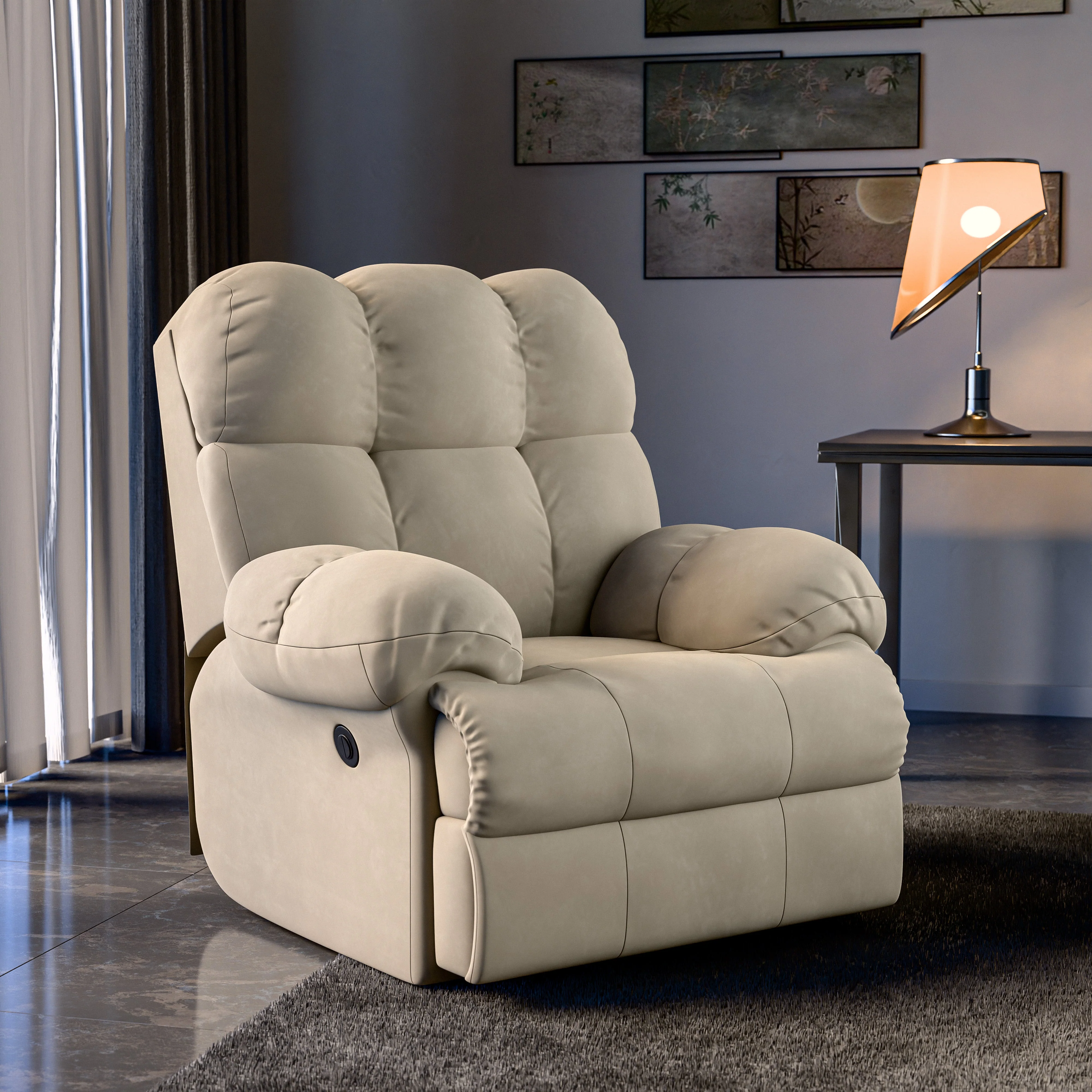 Green Soul Shangri-La Rocking, Revolving and Recline Single Seater Electric Recliner Sofa - Image 50