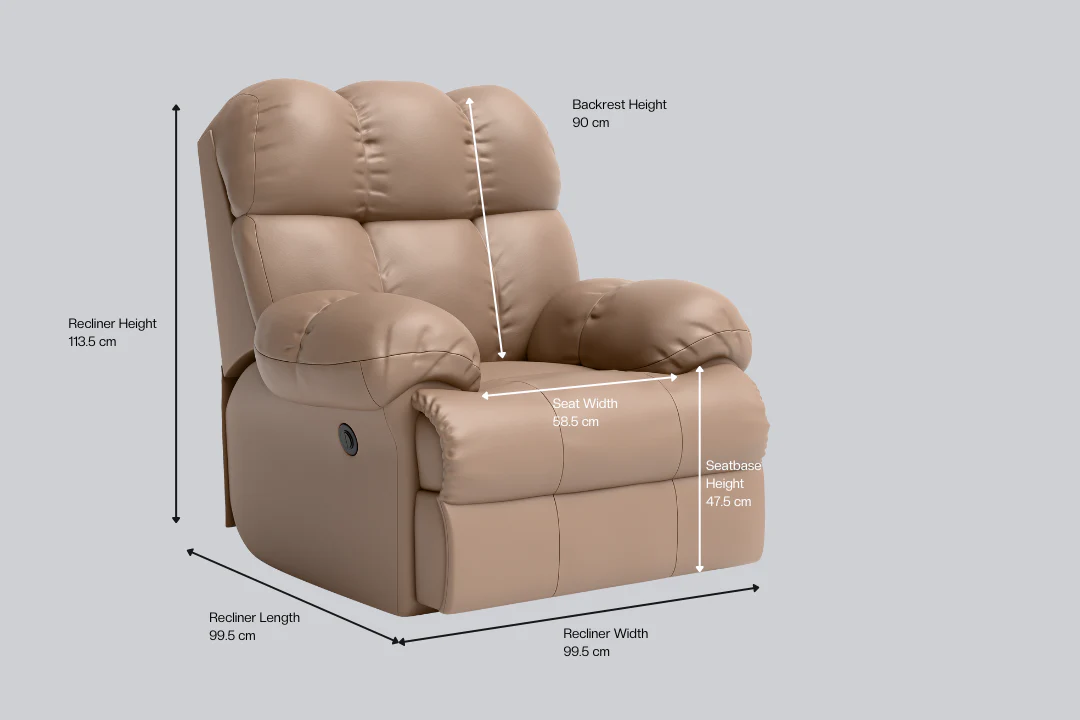 Green Soul Shangri-La Rocking, Revolving and Recline Single Seater Electric Recliner Sofa - Image 63