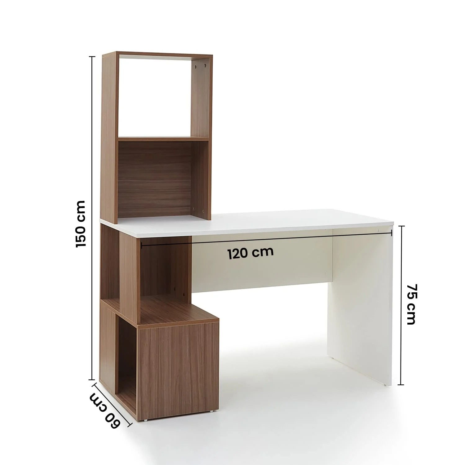 Green Soul Vermont Study Table - Frosty White - Image 3