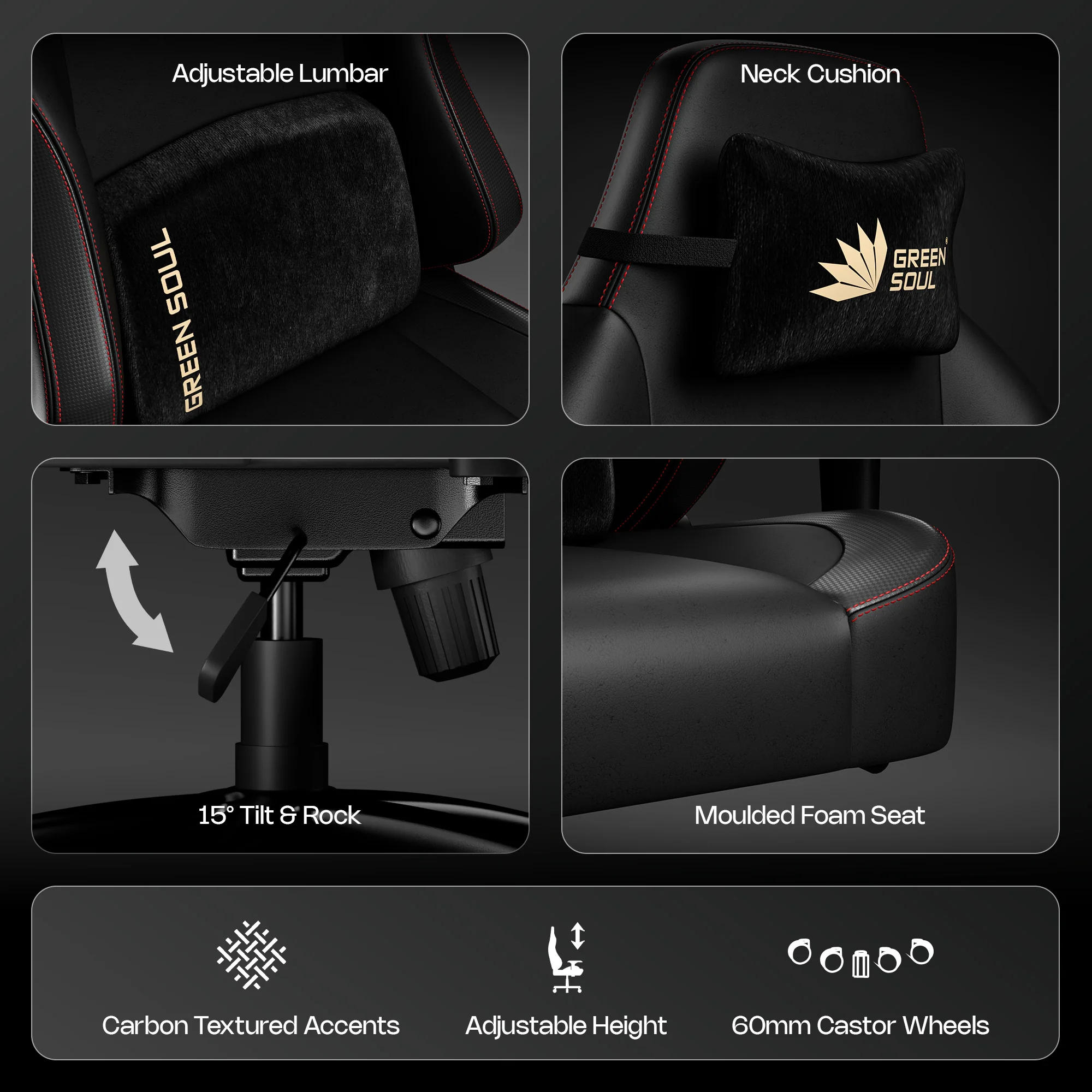 Green Soul Vision Gaming Chair - Image 42