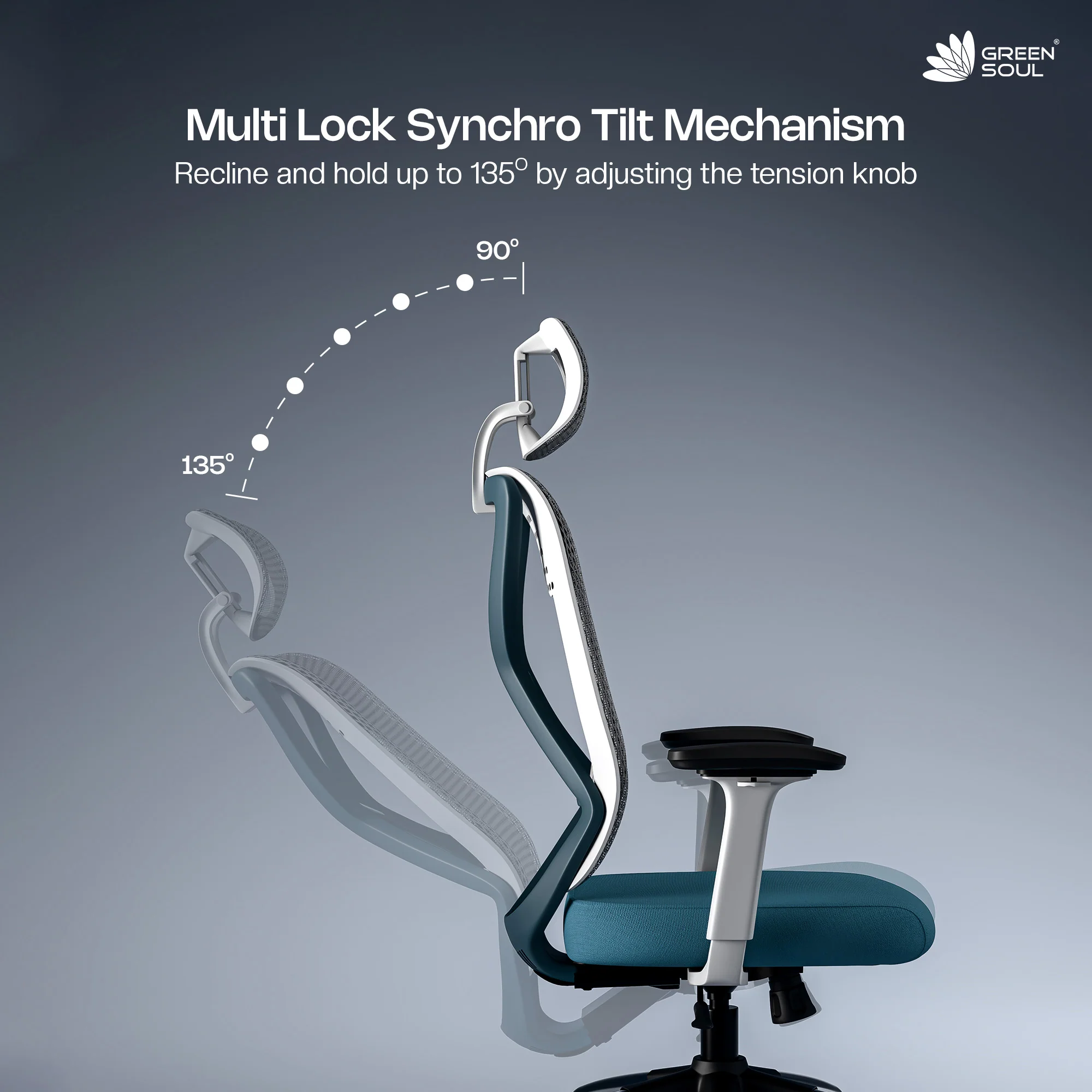 Green Soul Zodiac Pro Series High Back Mesh Office Chair - Image 111